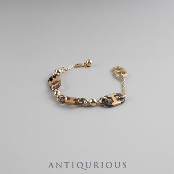 Hermès Sur Mer PM Buffalo Horn xGP T3 Bracelet, Box, Dust Bag, Booklet, Card, Wrist Size: Approx. 18cm