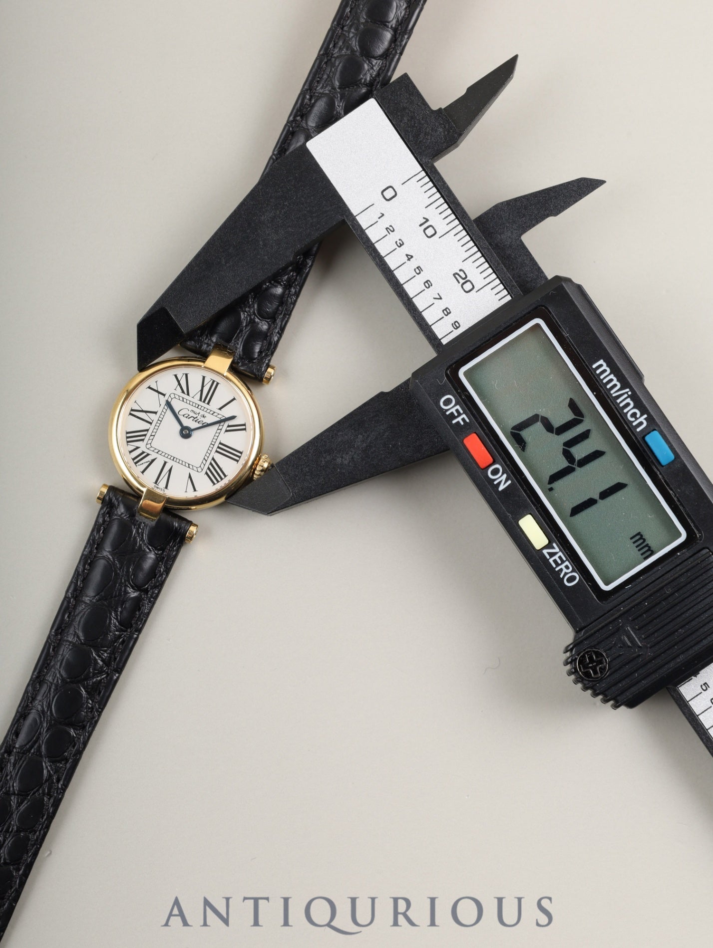 カルティエ マスト ヴァンドーム VLC SM W1005354 / 590004 クォーツ Cal.90 SV925 革 純正Dバックル(GP) オパラン文字盤 箱 オーバーホール済み