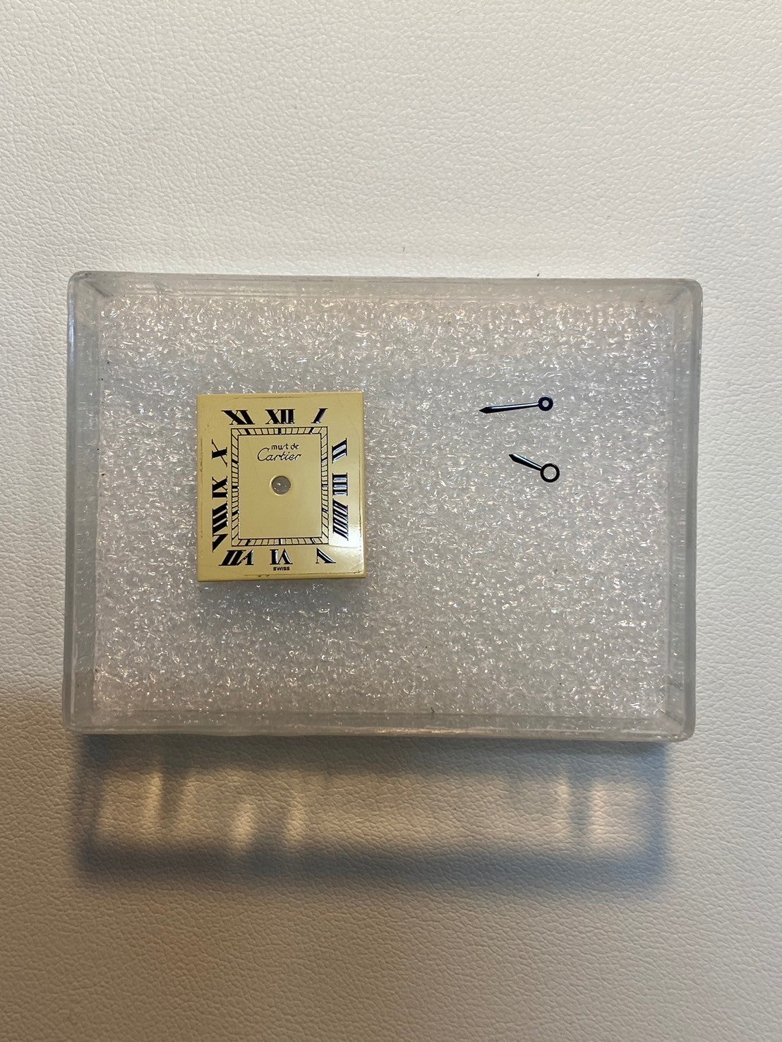 カルティエ マストタンク SM 手巻き Cal.78-1 SV925 革 純正尾錠(GP)アイボリーローマン文字盤 箱 保証書(1990年) オーバーホール済み