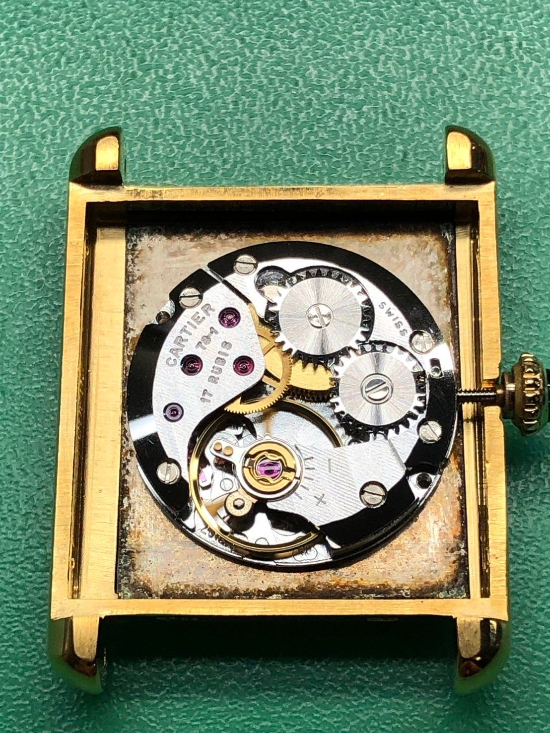 Cartier Must Tank LM Manual Winding Black Roman Dial Box Card (1984)