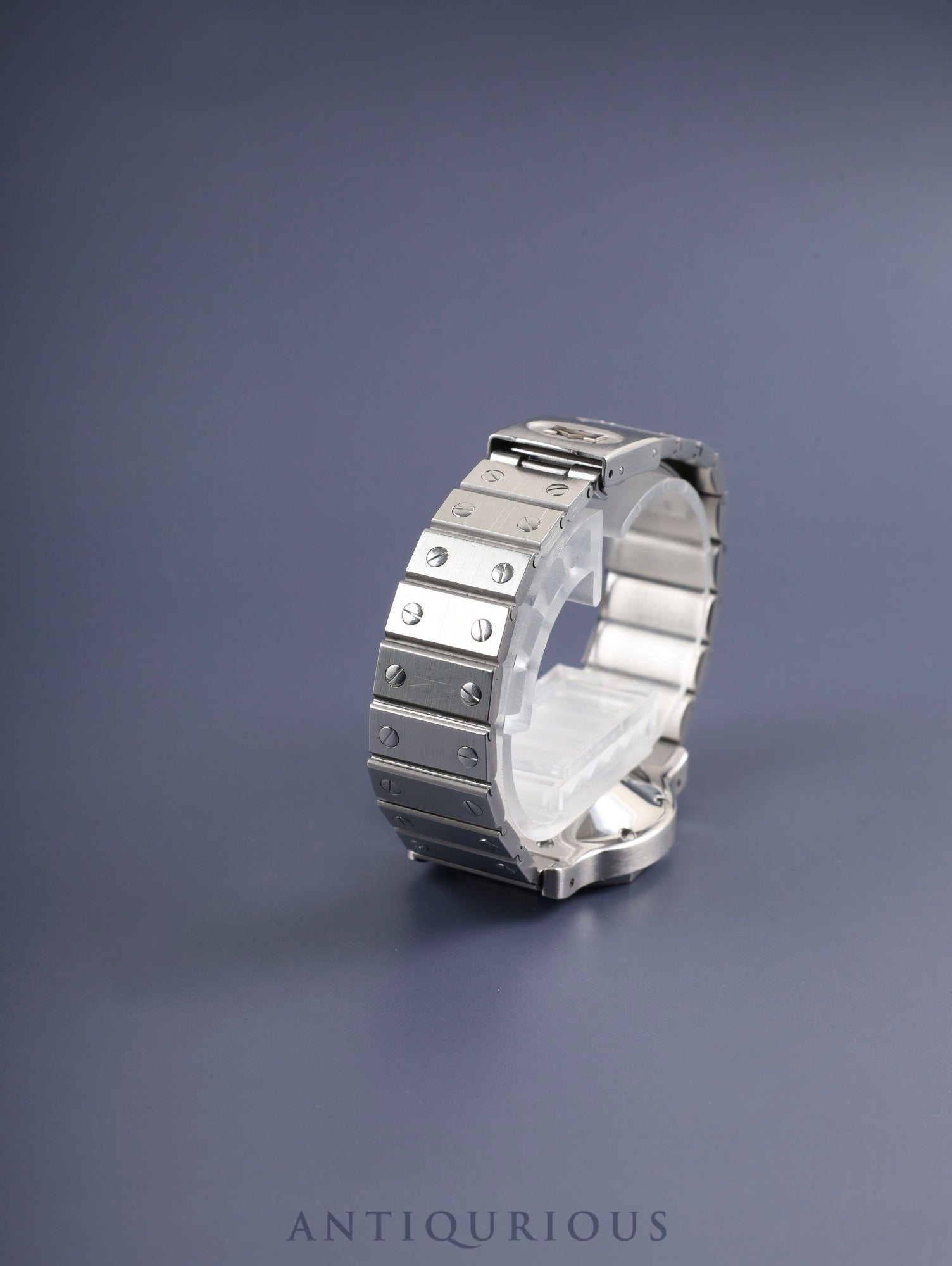 カルティエ サントス オクタゴン LM 2965 自動巻き SS SS ホワイトローマン文字盤 カルティエブティックにてコンプリートサービス済み