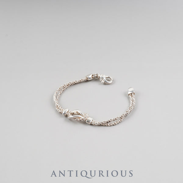 Tiffany Bracelet Center Knot Double Rope SV925