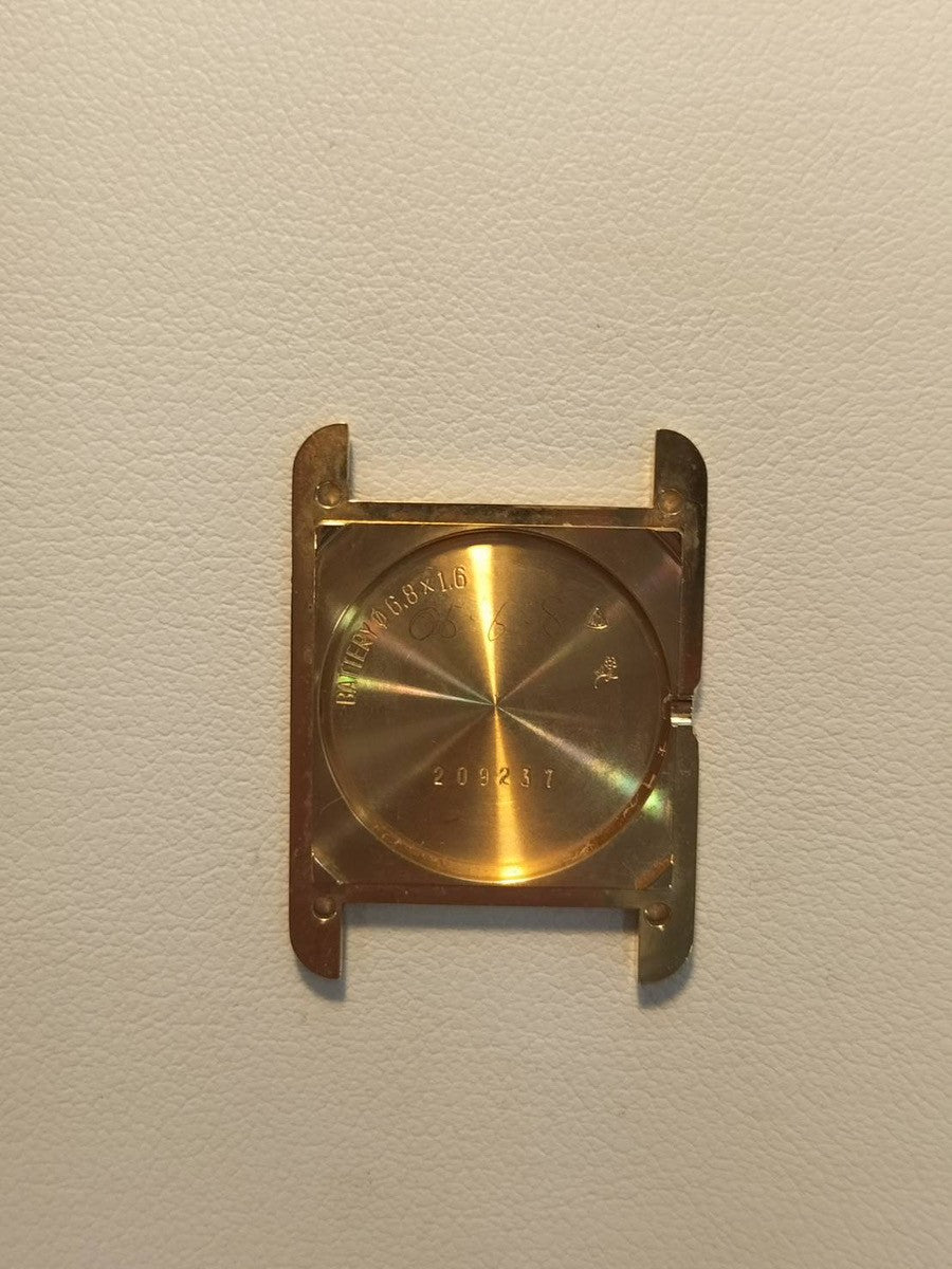 Cartier Must Tank SM W1003154 / 1613 Quartz Cal.057 SV925 Leather Genuine D-buckle (GP) Ivory Roman Dial Box Booklet Warranty (1997) Overhauled