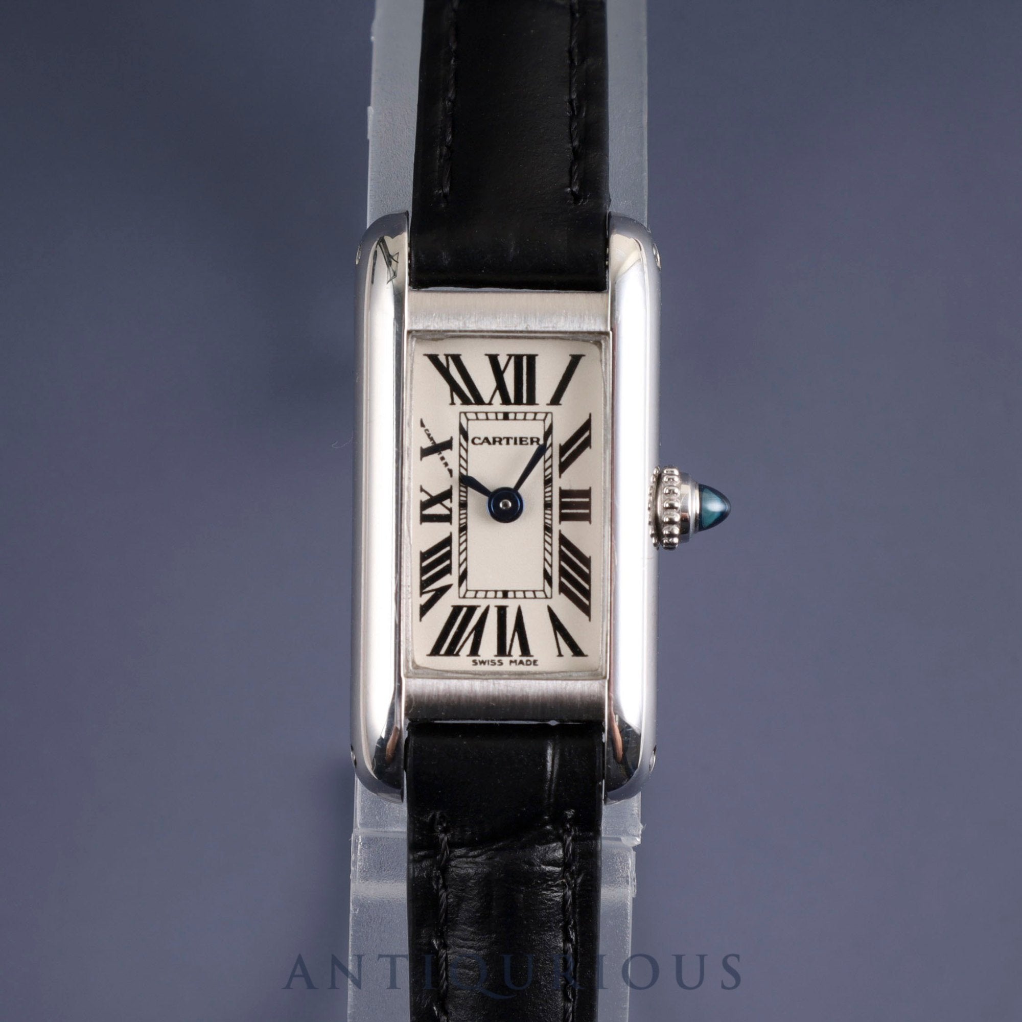 Cartier Tank Allongee SM W1532956 / 2525 Quartz Cal.028 750 Leather Genuine buckle (750) White Roman dial Warranty (2001) Overhauled After-sales service completed at Cartier boutique