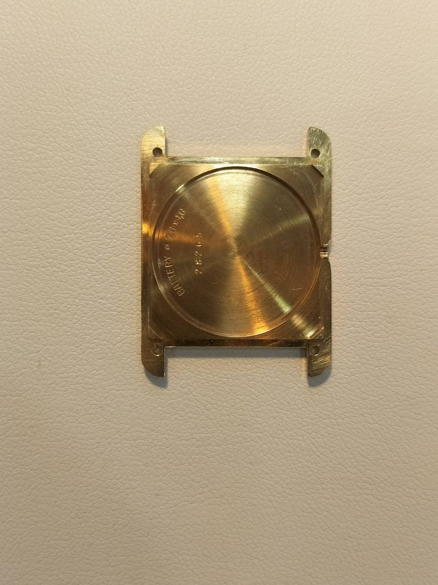 Cartier Must Tank LM 590005 Quartz Caliber 90 SV925 Leather Strap with Genuine GP Buckle Ivory Roman Dial Box and Booklet Overhauled