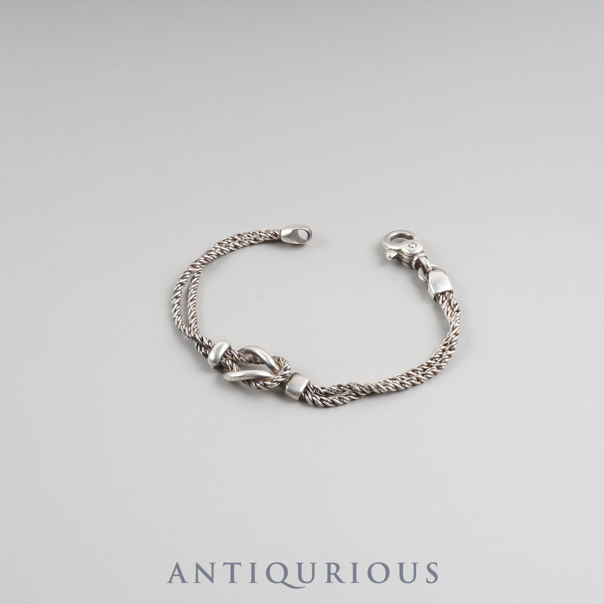 Tiffany Bracelet Center Knot Double Rope Sterling Silver
