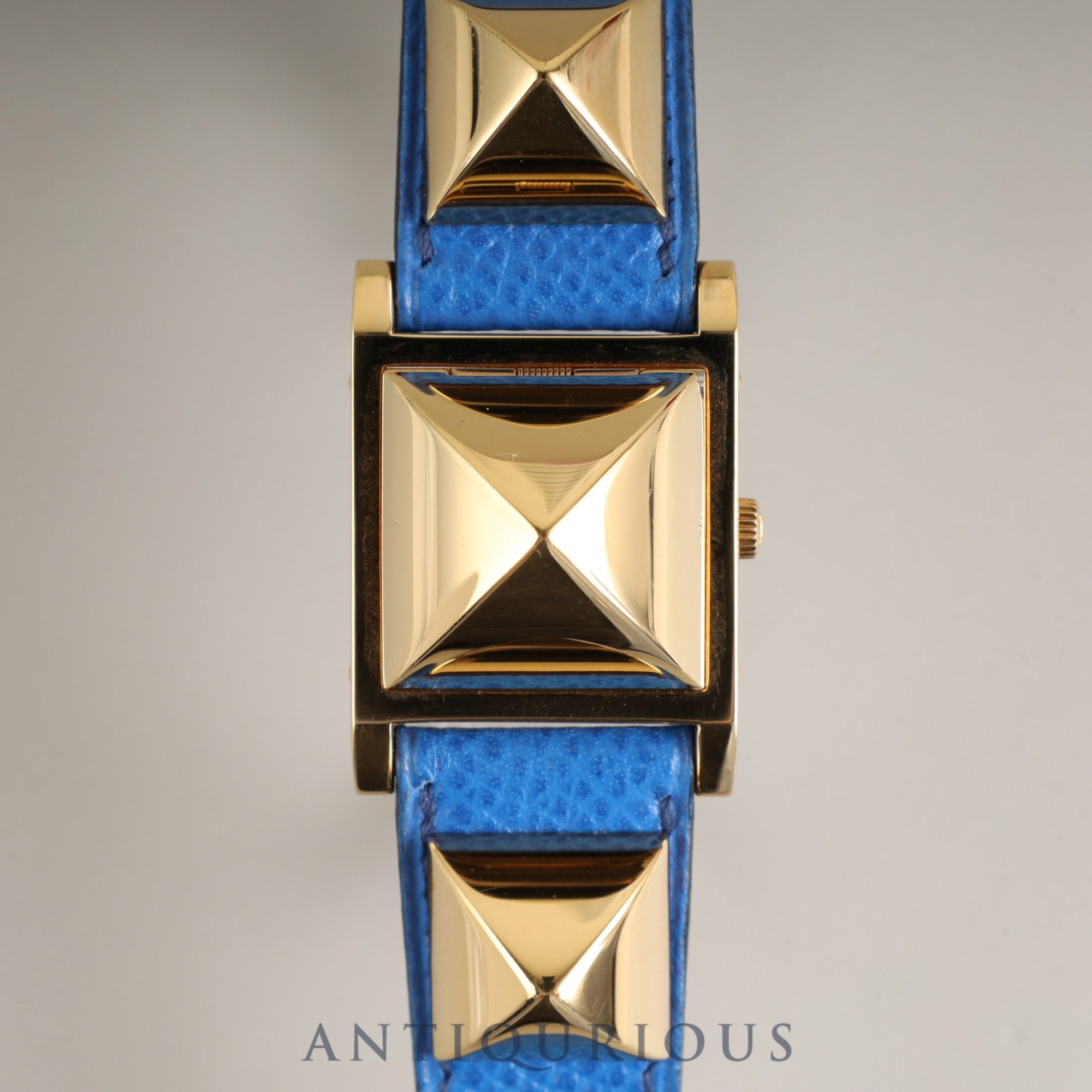 エルメス メドール 11.01 クォーツ Cal.976.001 GP 純正革ベルト(◯V刻印:1992年) 純正尾錠(GP)ホワイト文字盤 オーバーホール済み