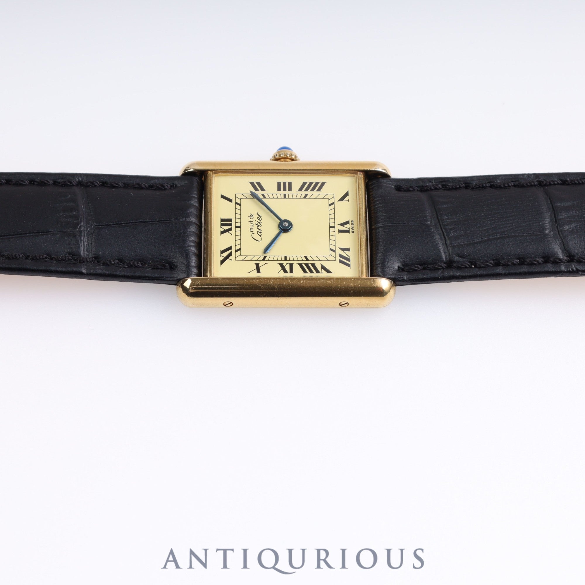 Cartier Must Tank LM QZ Ivory Roman Dial