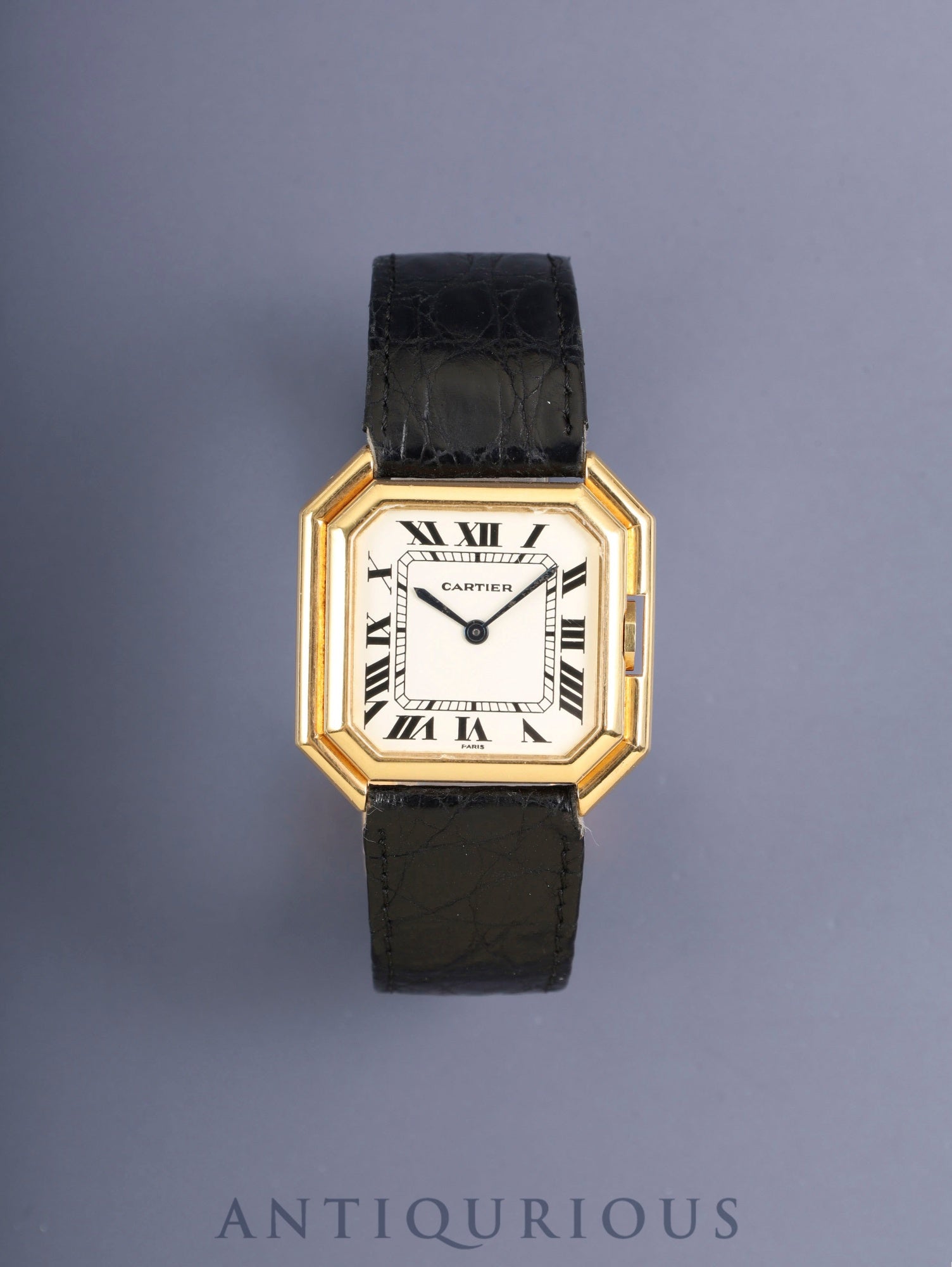 Cartier Ceinture XL 17001 Automatic Cal.2670 750YG Original Leather Strap Original D-Buckle (750YG) White Roman Dial (PARIS designation) Overhauled