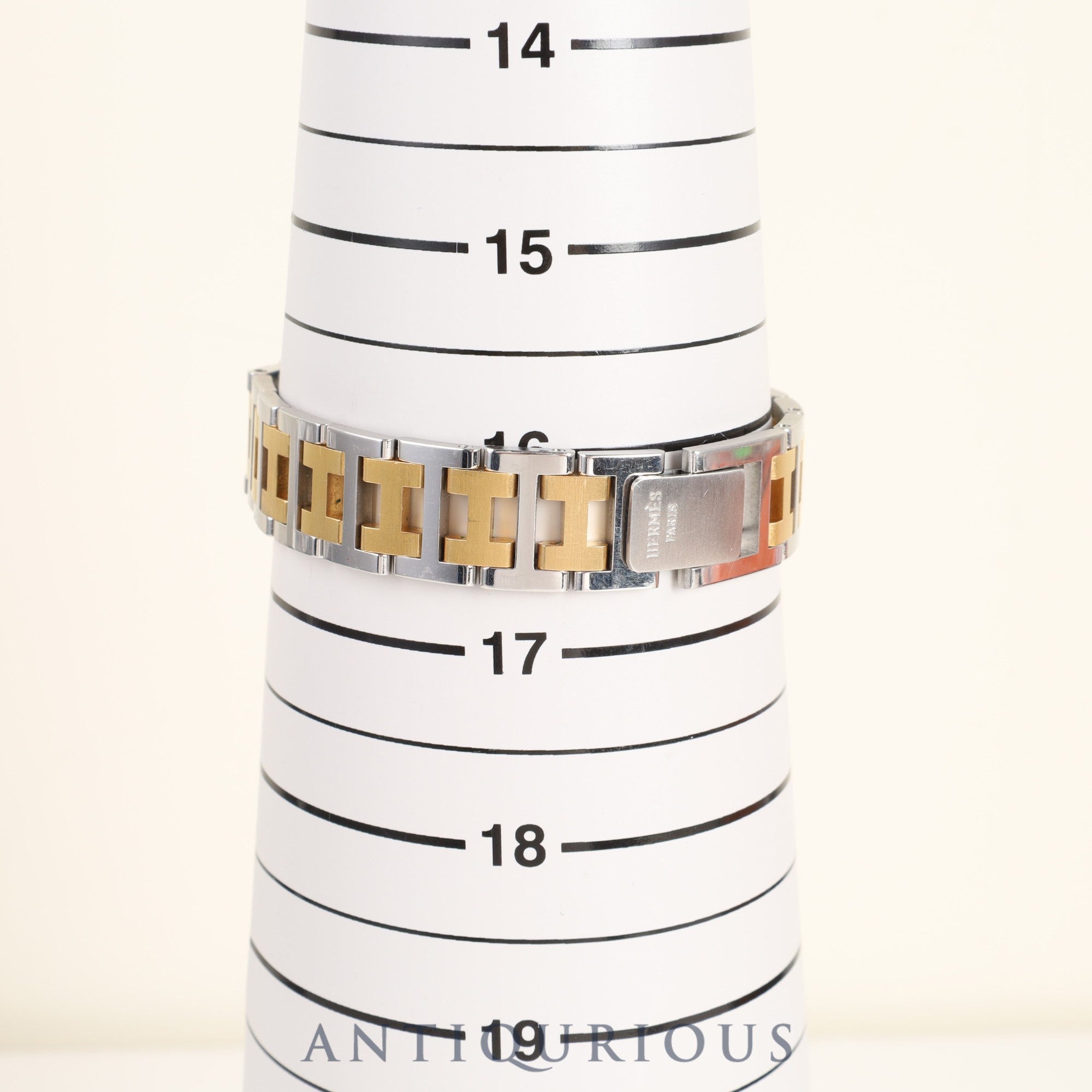 エルメス クリッパー ボーイズサイズ クオーツ SS / GP ホワイトアラビア文字盤 30.0mm