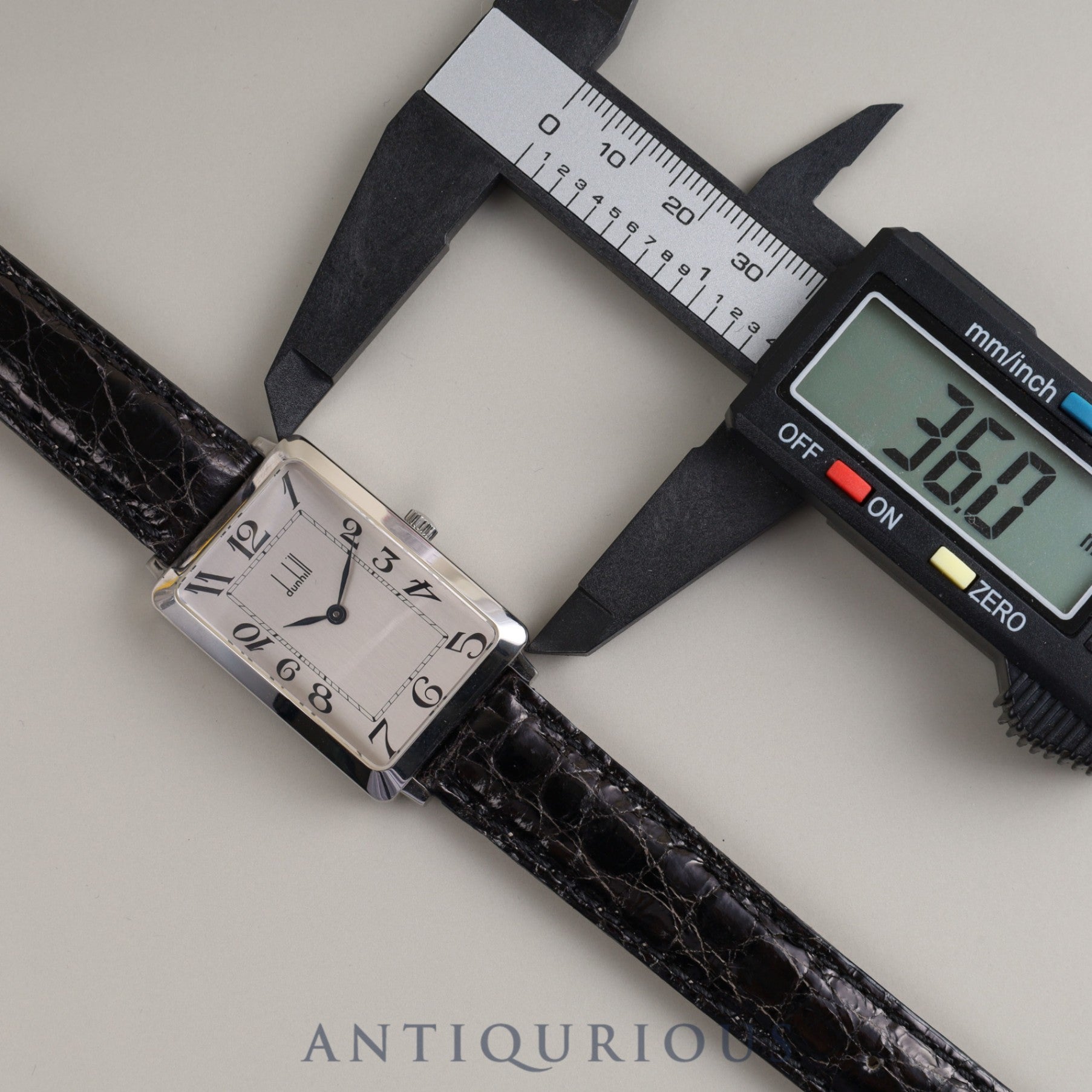 Dunhill Centenary, manual winding, stainless steel, leather, silver dial, overhauled