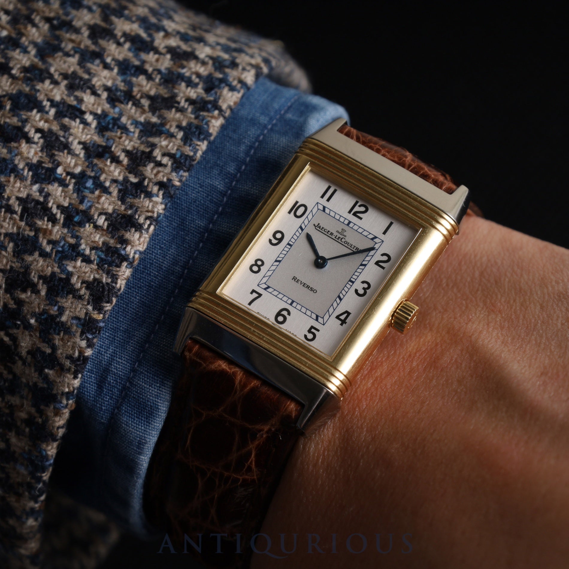 Jaeger-LeCoultre Reverso Classic 252.5.86 Manual winding Cal.846/1 SS/YG Leather Genuine buckle (SS) Silver Arabic dial Overhauled