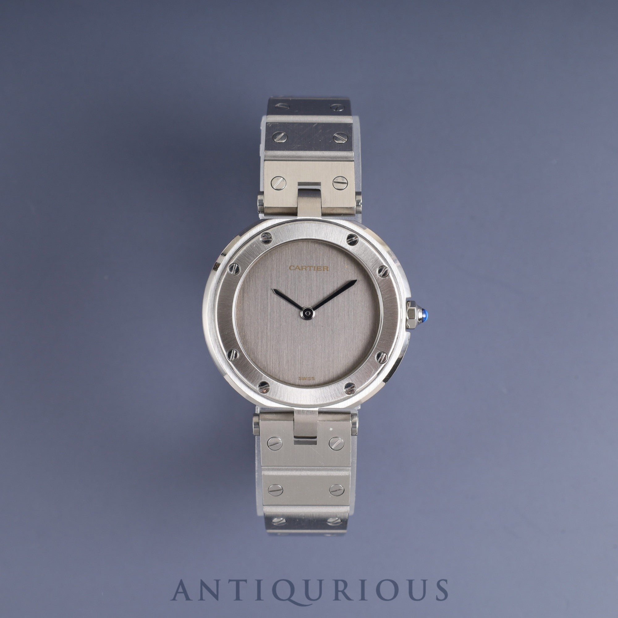 Cartier Santos Vendome SM 8192 Quartz SS SS Ghost (Gray) Dial Complete service (full maintenance) completed at Cartier boutique