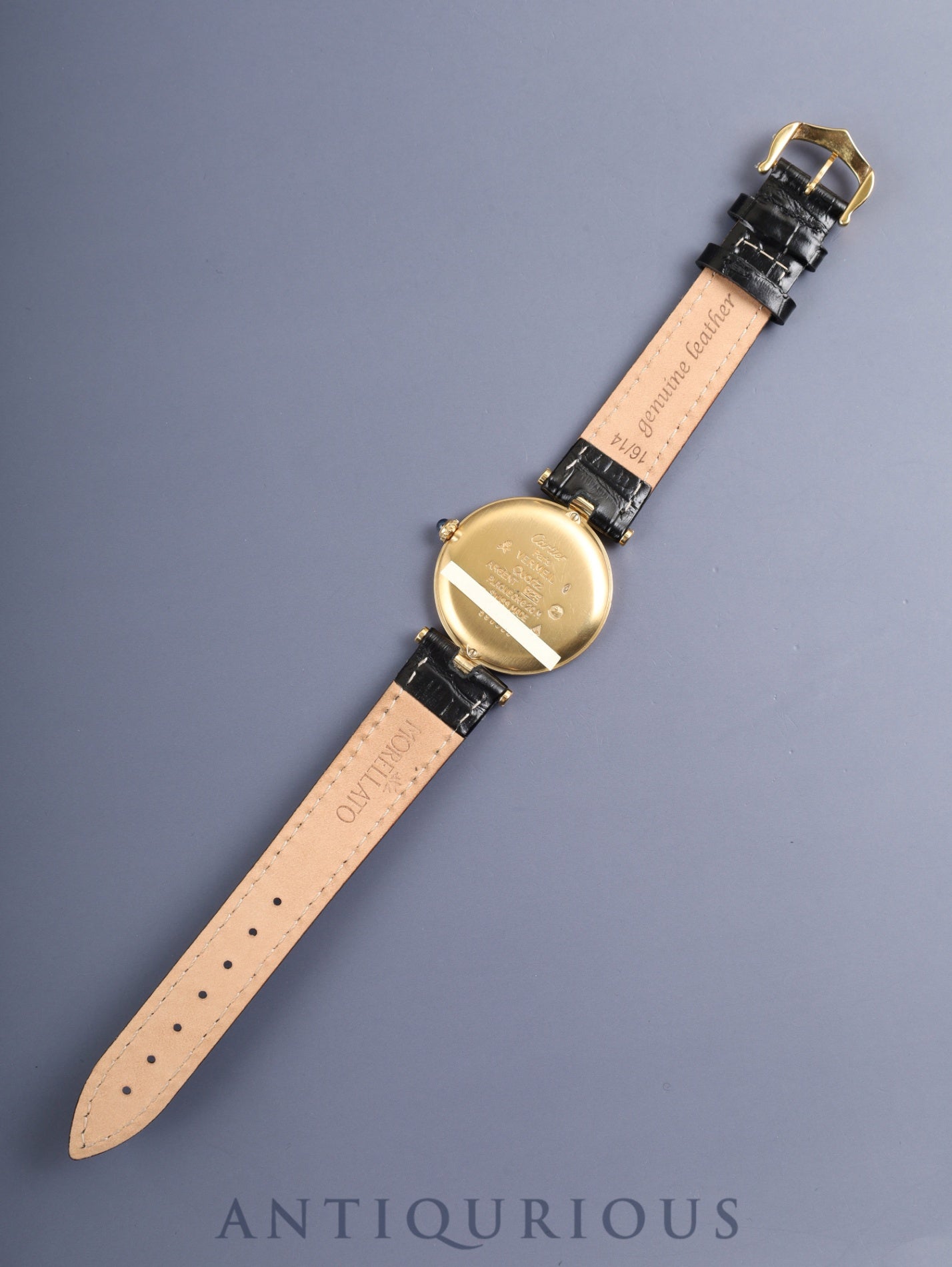 カルティエ マスト ヴァンドーム VLC LM W1001953 / 590003 クォーツ Cal.90 SV925 革 純正尾錠(GP) アイボリー4点ローマン文字盤 オーバーホール済み