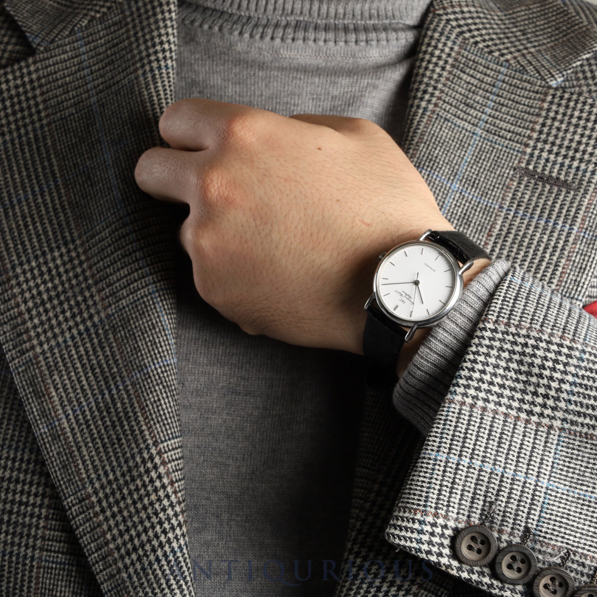 IWC ポートフィノ IW351403 自動巻き SS 革 社外尾錠(SS)ホワイト文字盤 オーバーホール済み アイダブリュシー