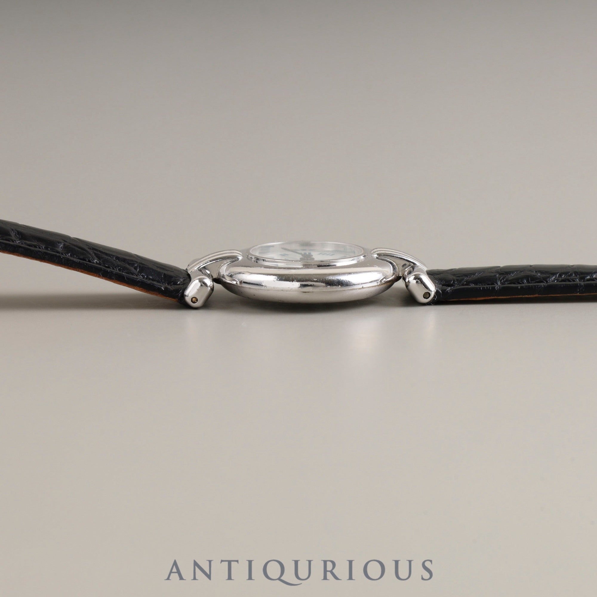 Cartier Must Colisee W1001644 / 690002 Quartz Cal.90 SV925 Leather Genuine D Buckle (SS) White Roman Dial Overhauled