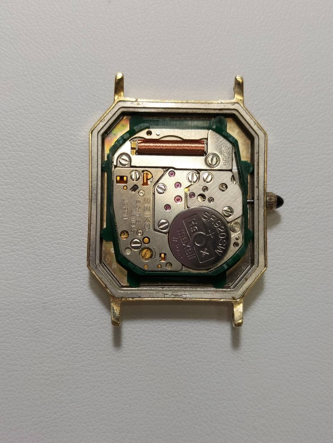セイコー ドルチェ 6020-5960 クォーツ Cal.- 10KGP/SS 革 純正ピンバックル(GP )アイボリーローマン文字盤(JAPAN表記)オーバーホール済み
