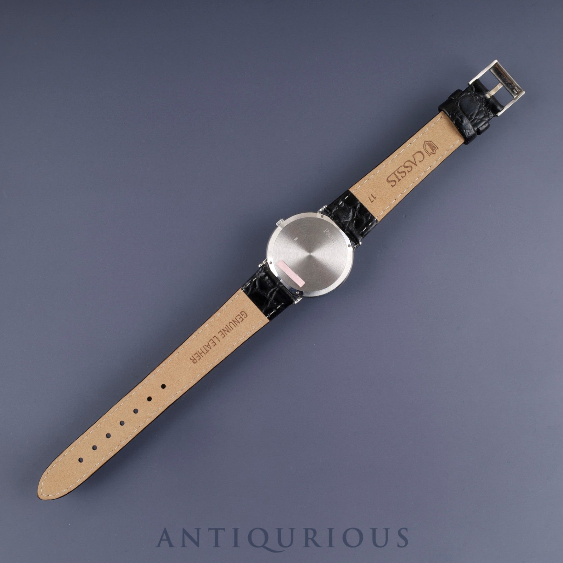 Piaget Round 90231 Manual winding Cal.9P2 750 Leather Genuine buckle (750) White Roman dial Overhauled