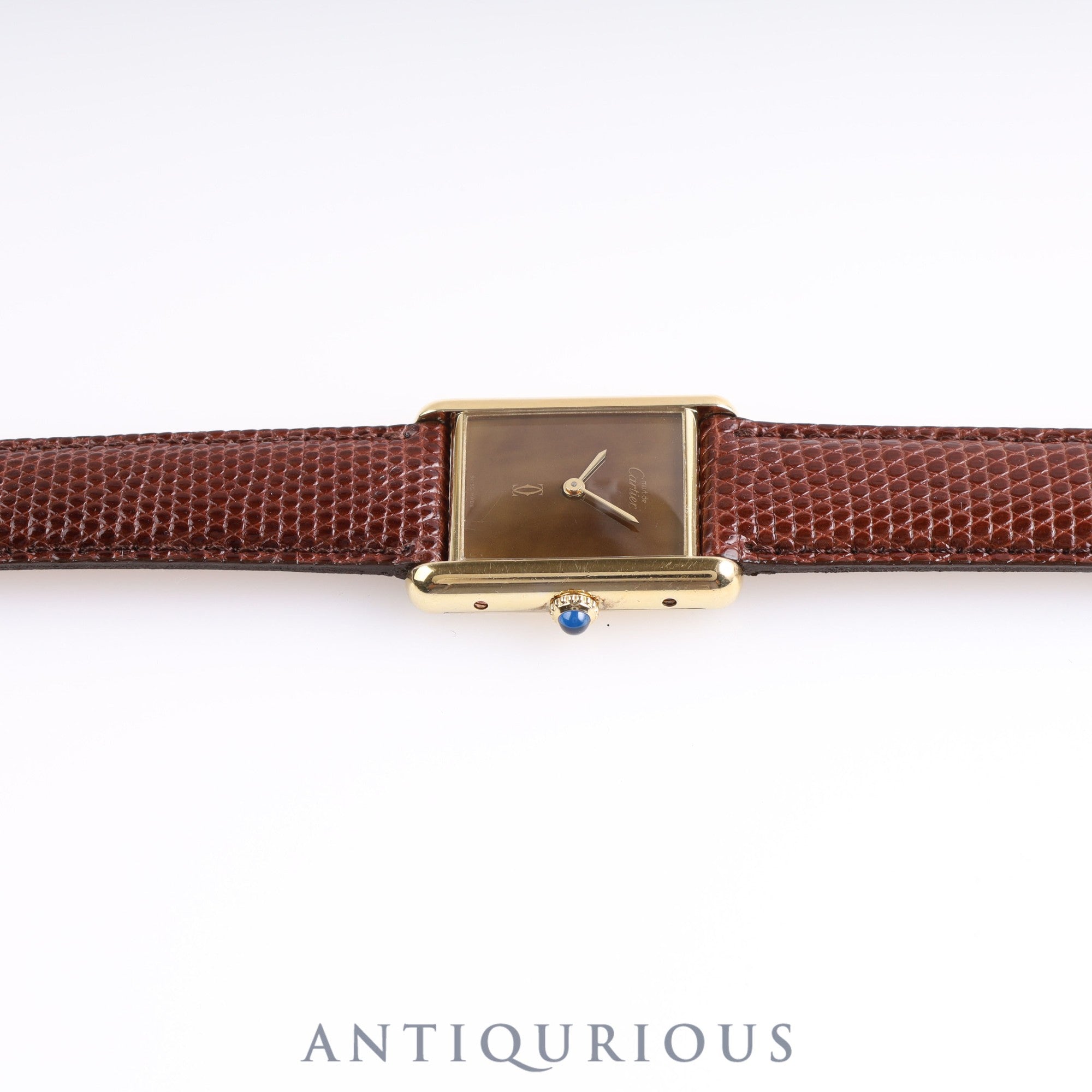Cartier Must Tank LM Manual winding Genuine buckle Mahogany dial Box Cartier boutique complete service