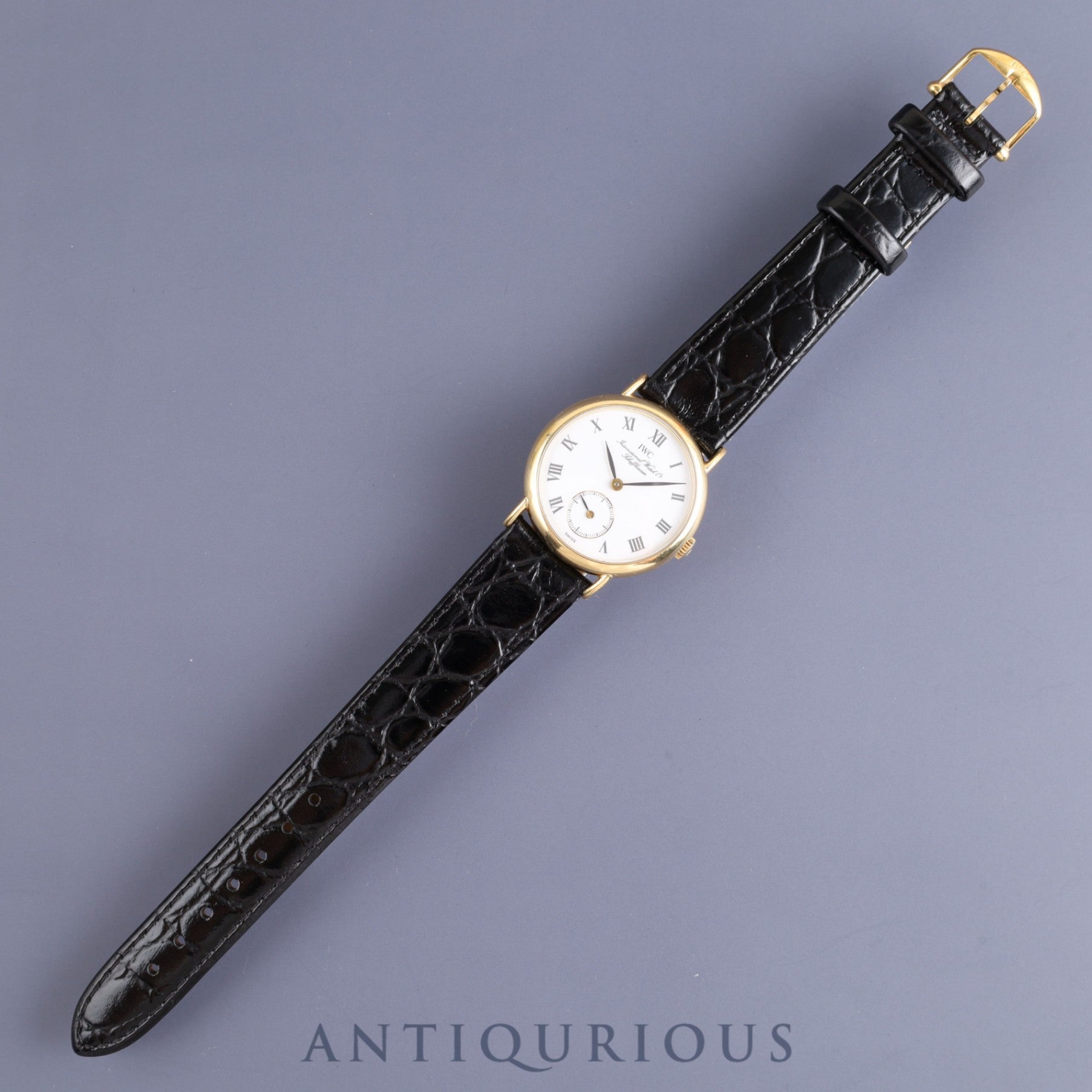 IWC Portofino IW2532 Manual winding Cal.4231 YG Leather Genuine buckle (GP) White dial 31.0mm Overhauled IWC