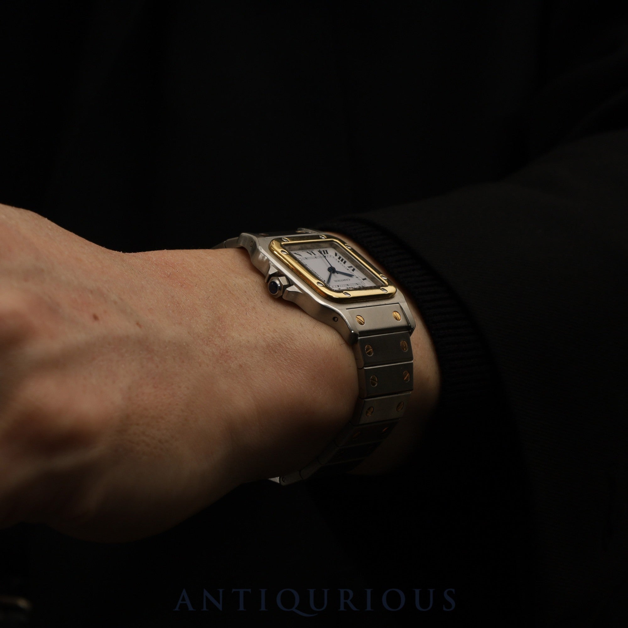 Cartier Santos Galbee LM 81036288/2961 Automatic Caliber 2671 Stainless Steel/Yellow Gold White Roman Dial Overhauled