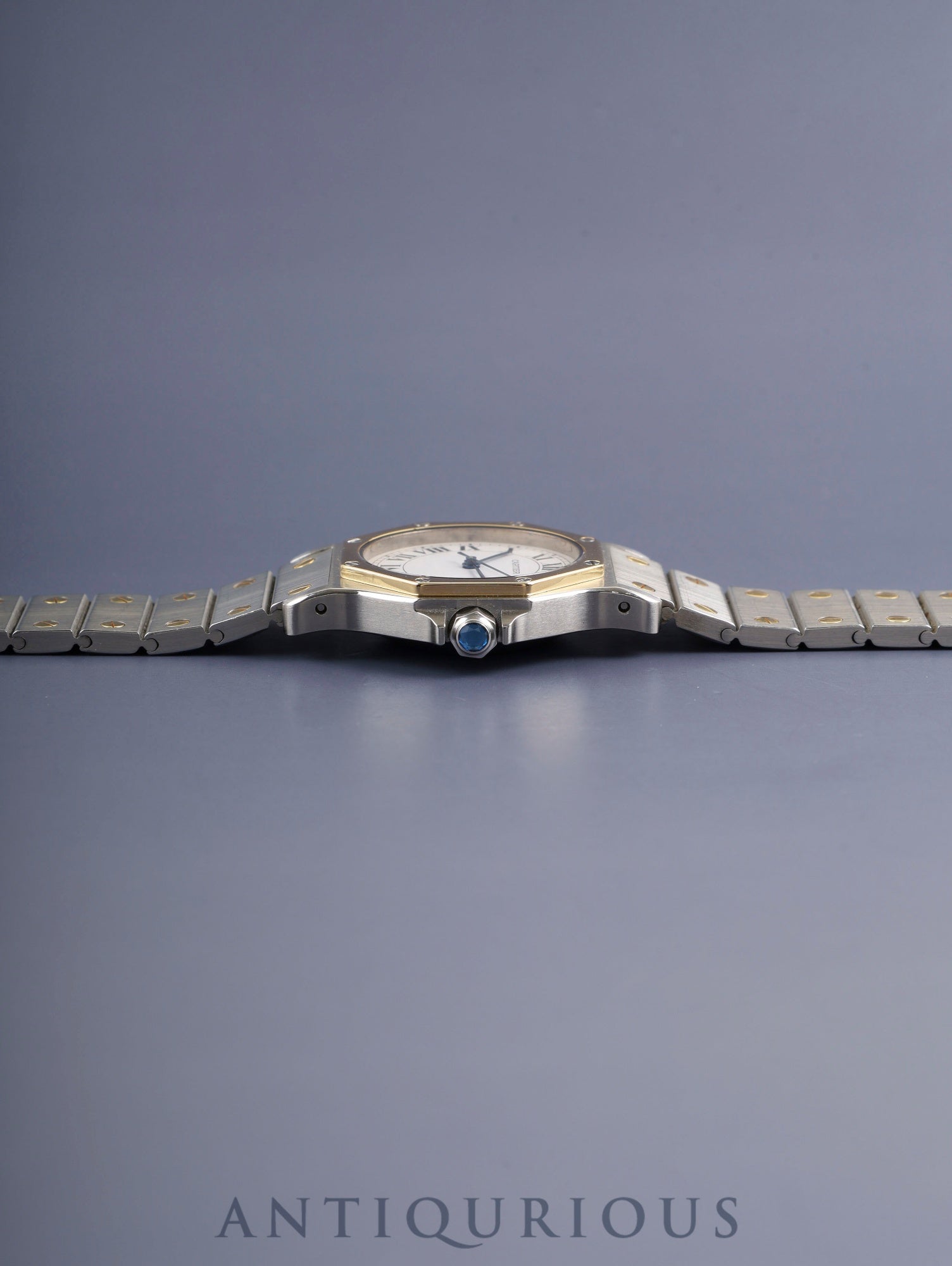 Cartier Santos Octagon LM 81037288 / 2966 Automatic SS/YG SS/YG White Roman Dial (SWISS MADE) Booklet International Lifetime Guarantee (1981) Complete Service (Full Maintenance) completed at Cartier Boutique on 2023/11/17