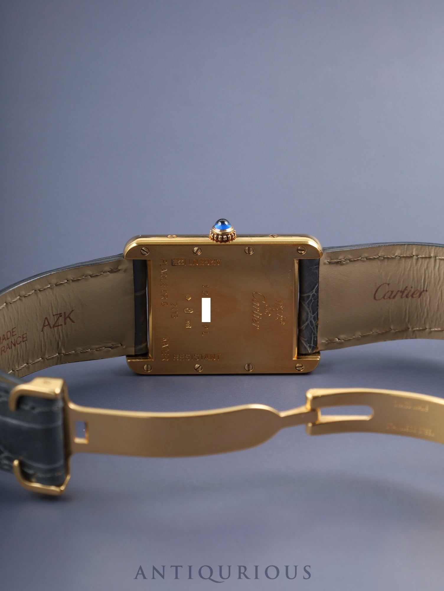 カルティエ マストタンク GM(XL) W1017454 / 2413 クォーツ Cal.687 SV925 純正革ベルト 純正Dバックル(GP)アイボリーローマン文字盤 箱 冊子 保証書 (2004年) オーバーホール済み