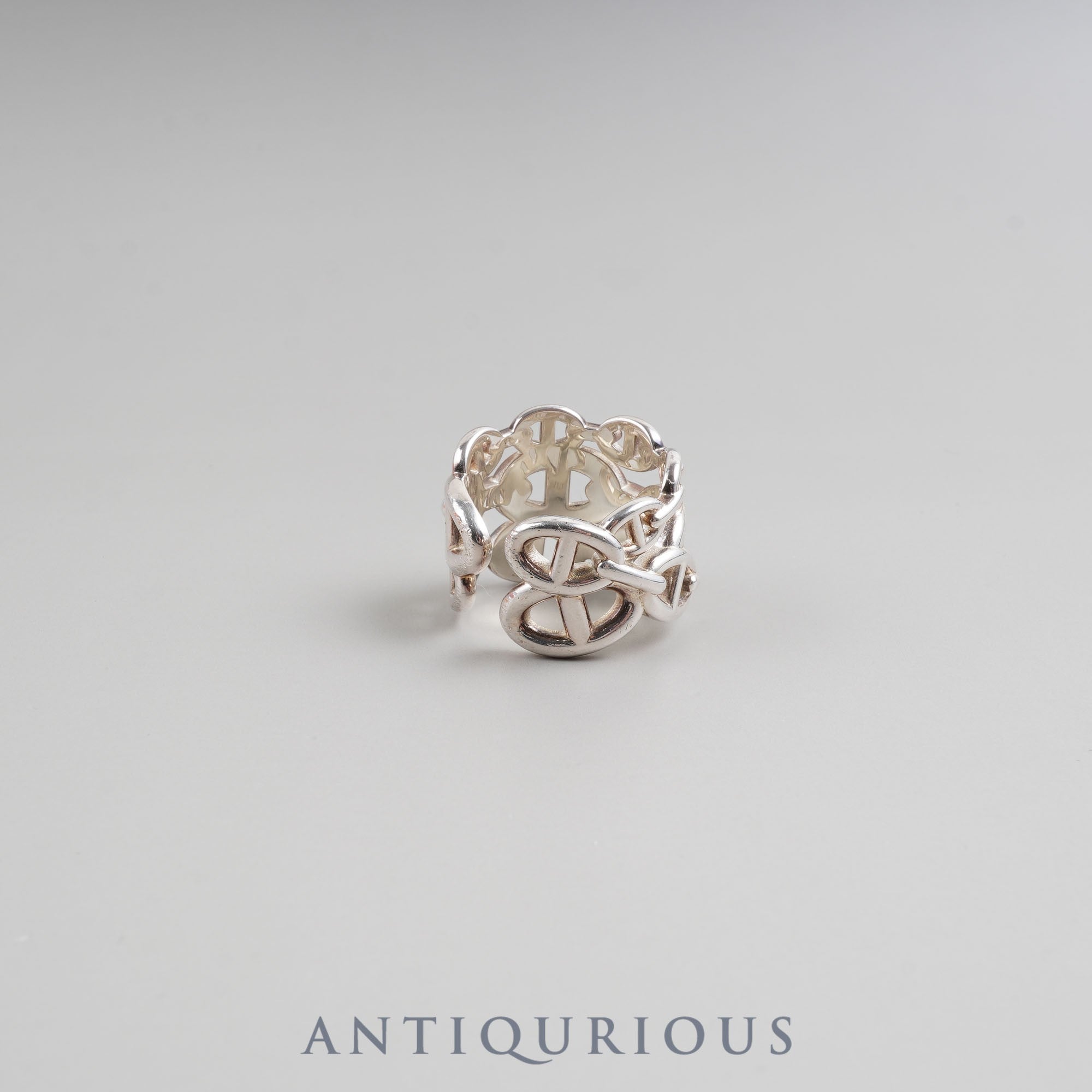 Hermes Ring Chaine d'Ancre Anchaine GM SV925 58 Size 17.5 with box
