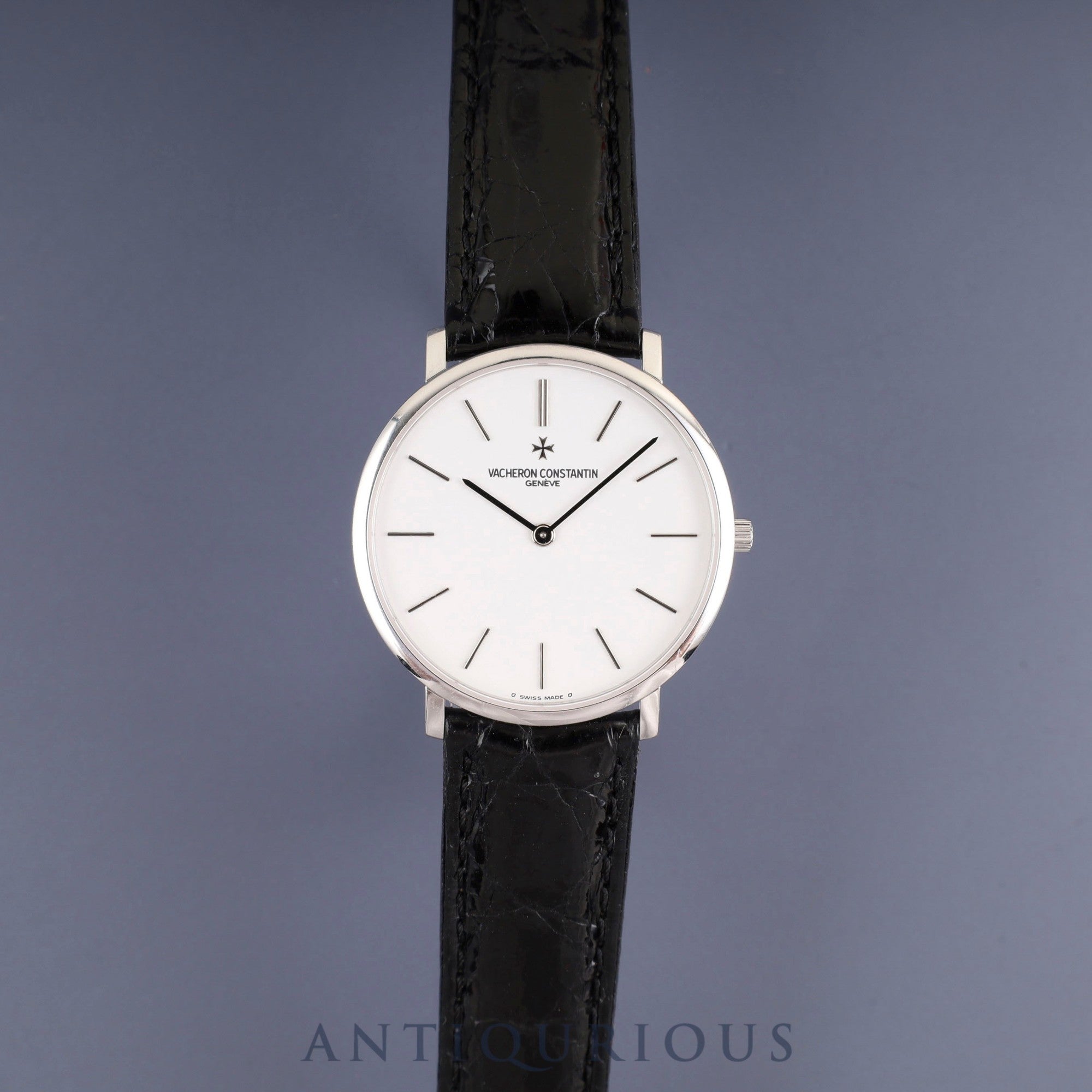 ヴァシュロン・コンスタンタン エッセンシャル 31160 / 000G 手巻き Cal.1132.2 750 革 純正尾錠(750) ホワイト文字盤 箱 ケース 冊子 保証書(2002年) オーバーホール済み