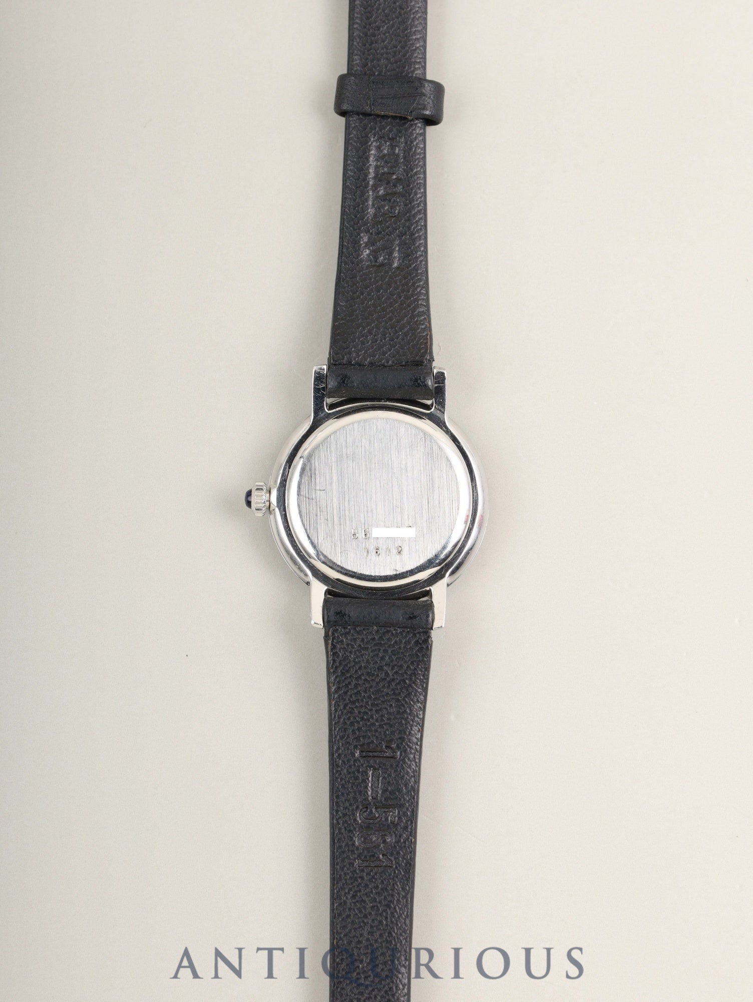 ボーム&メルシエ ラウンド 1612 手巻き SS 革 社外ピンバックル(SS) ブラック文字盤 オーバーホール済み