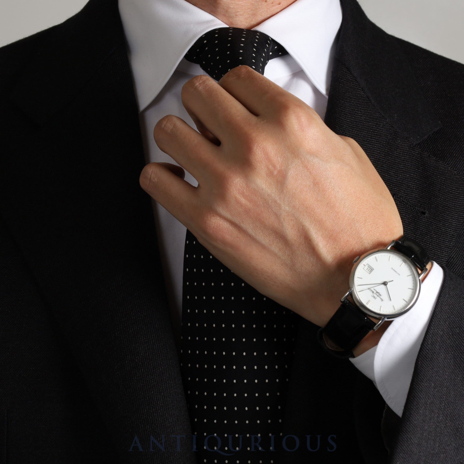 IWC Portofino 3513 Automatic Cal.37521 SS Leather Genuine Buckle (SS) White Dial Overhauled IWC