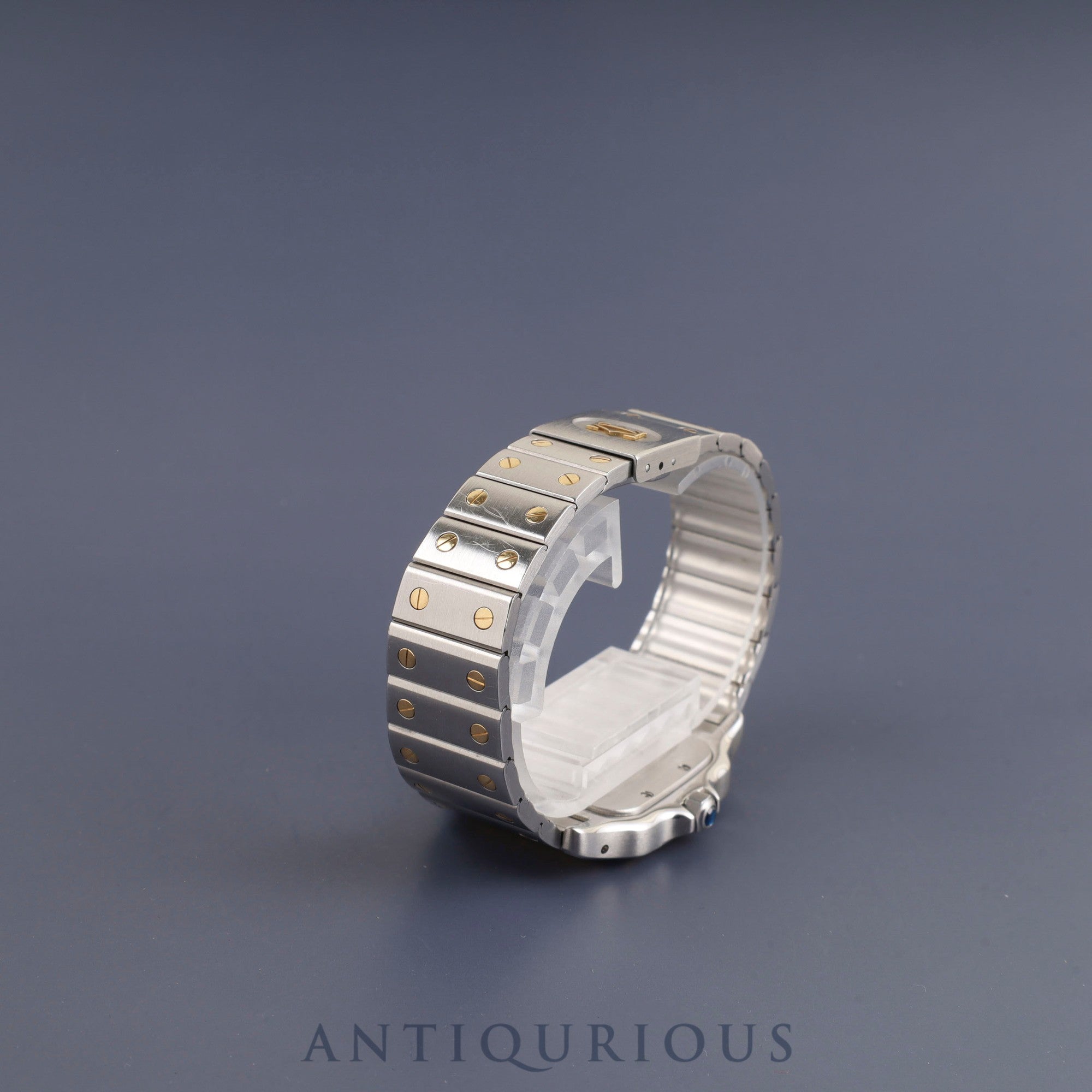 Cartier Santos Galbee LM W20030C4 / 1566 Quartz Cal.87 Stainless Steel/Yellow Gold with Gray Dial, Overhauled