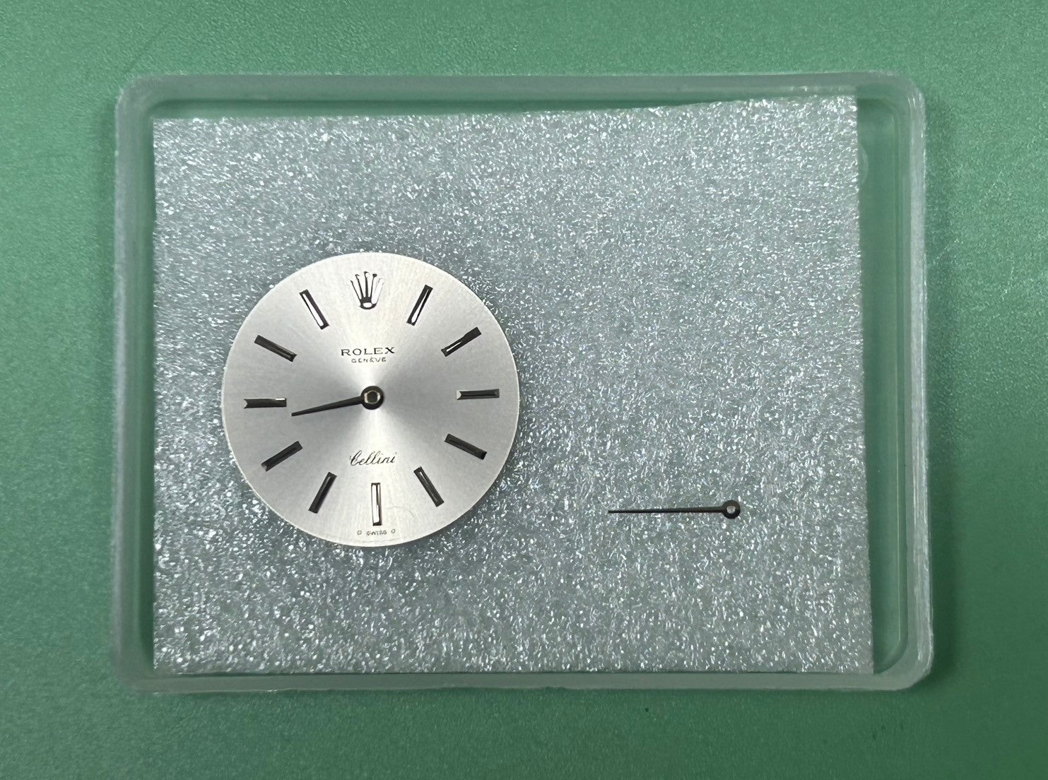 ロレックス チェリーニ 3800 手巻き Cal.1600 750 純正革ベルト 純正尾錠(SS) シルバー文字盤 箱 保証書(1971年) タグ オーバーホール済み