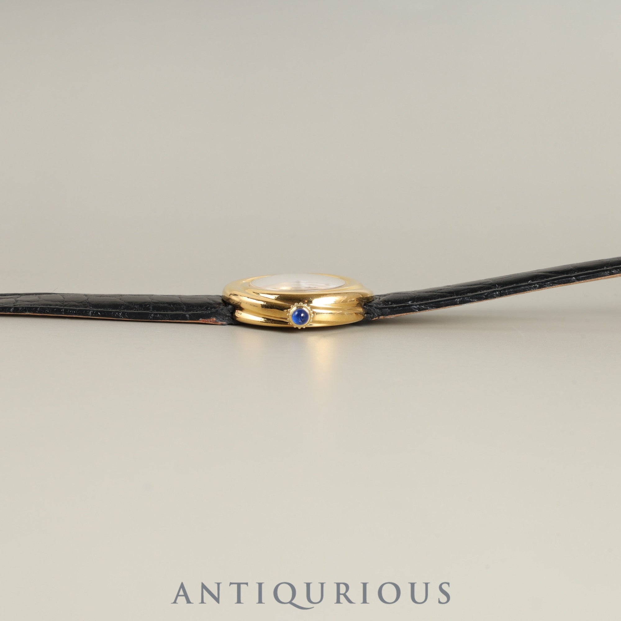 カルティエ マストトリニティ 2735 クォーツ Cal.157 SV925 革 純正Dバックル(GP)ホワイト飛びアラビア文字盤 オーバーホール済み