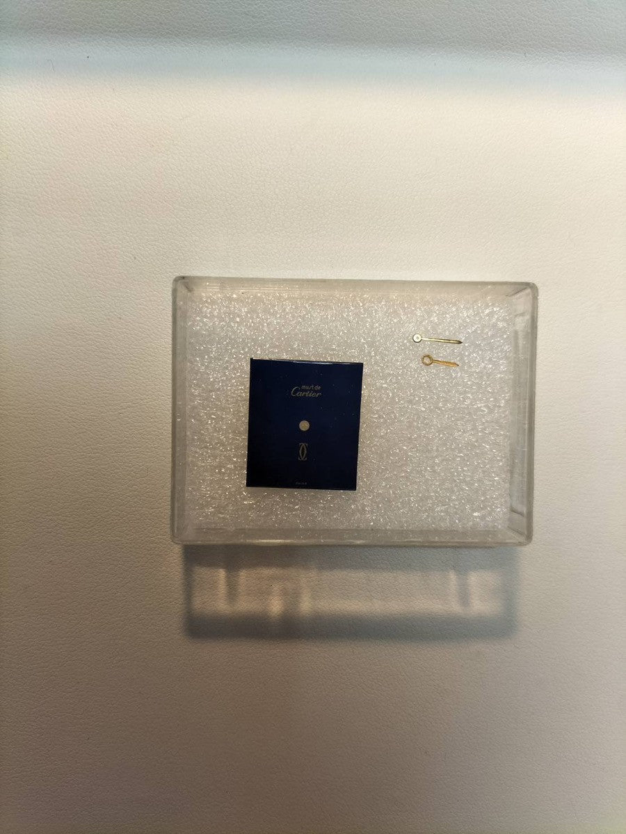 Cartier Must Tank LM Manual winding Cal.78-1 SV925 Leather Genuine buckle (GP) Lapis lazuli dial Overhauled