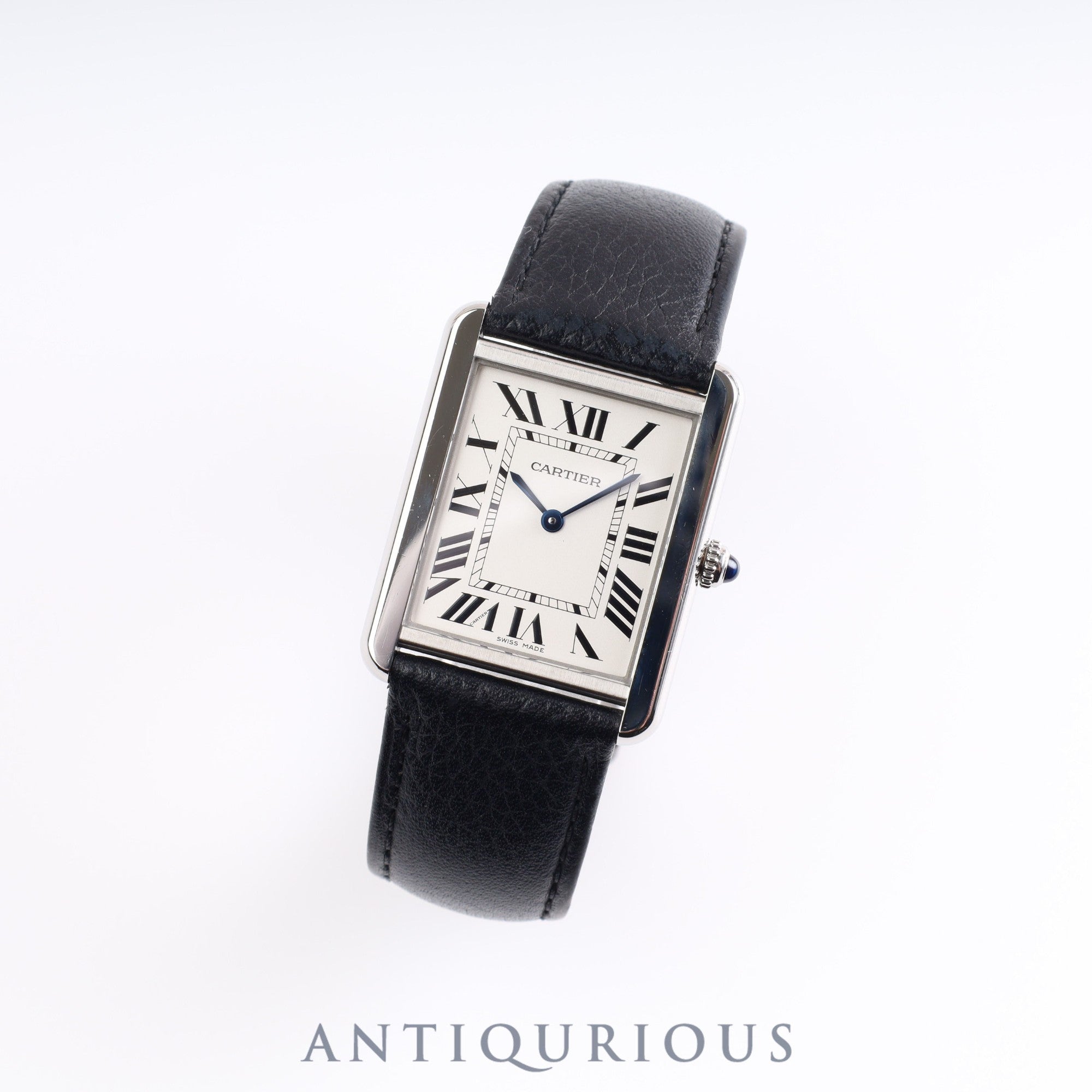 Cartier Tank Solo LM Quartz WSTA0028 / 3169 SS Leather Silver Dial Box Warranty (2019)
