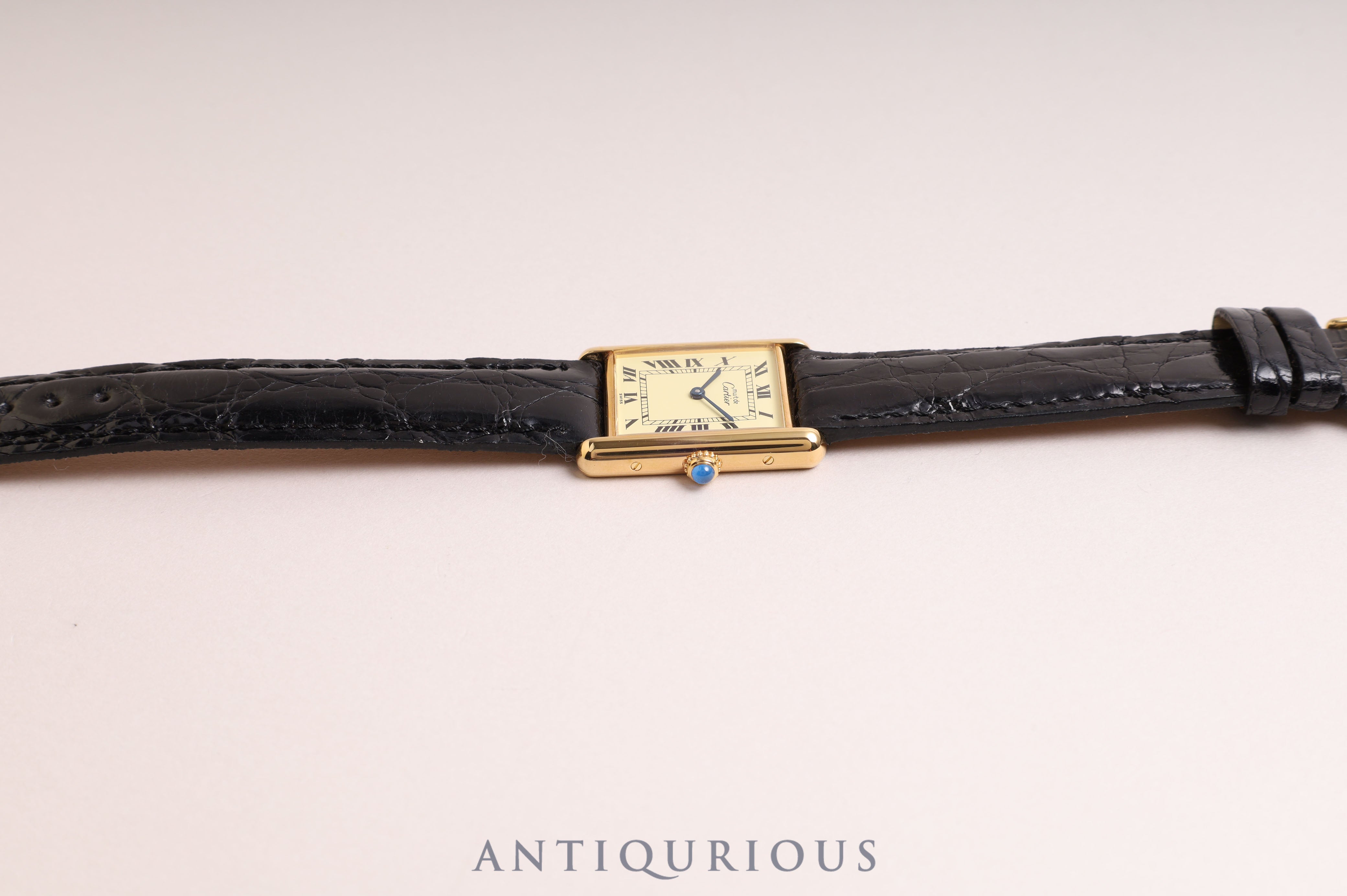 Cartier Must Tank LM QZ Ivory Roman Dial