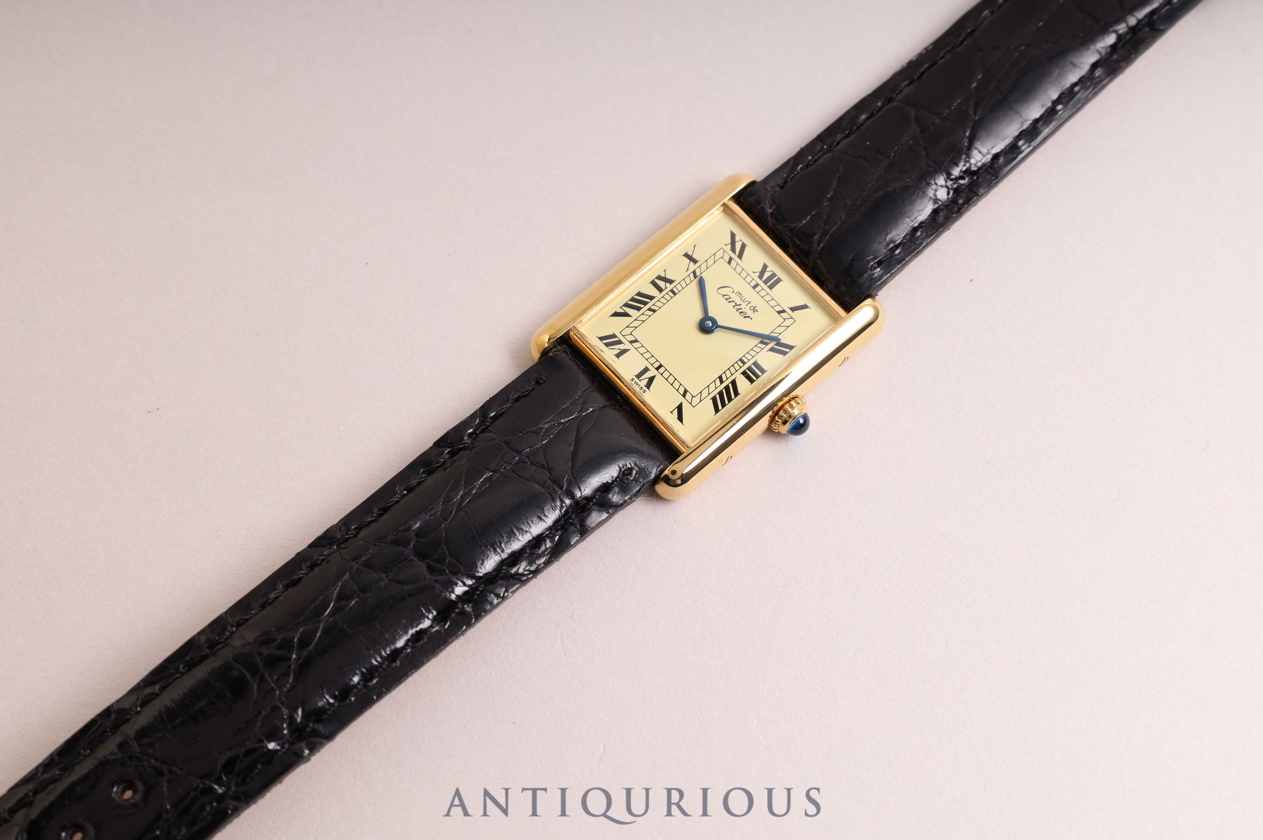 Cartier Must Tank LM QZ Ivory Roman Dial