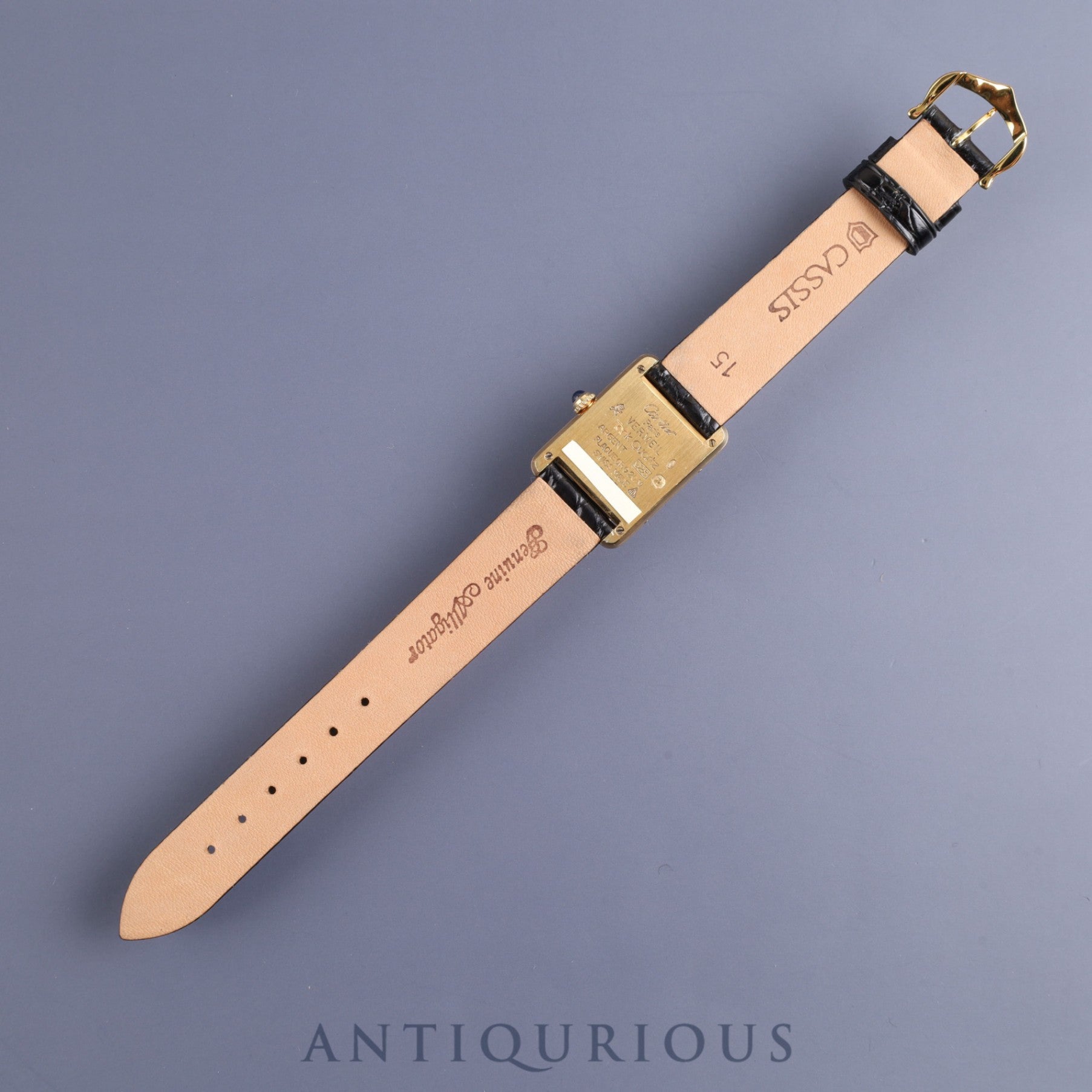 カルティエ マストタンク SM 5057001 クォーツ SV925 革 純正尾錠(GP) アラビア文字盤 カルティエブティックにてコンプリートサービス(フルメンテナンス)済み 新品仕上げ済み