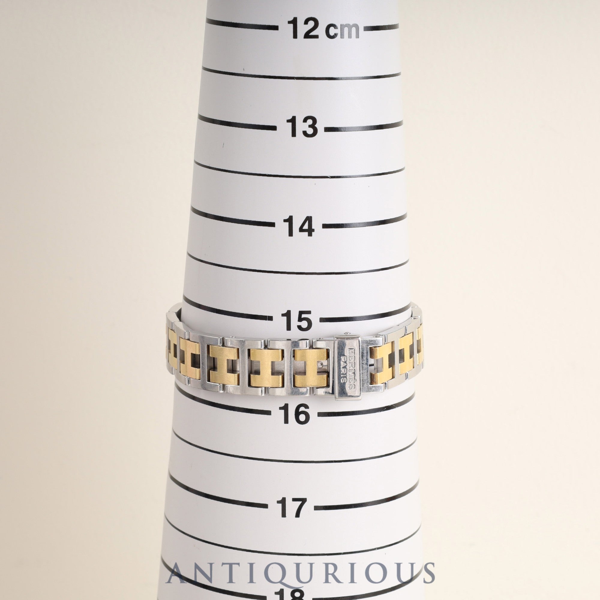 エルメス ラリー RA1.220 クォーツ Cal.976.001 SS/GP SS/GP ホワイト文字盤 オーバーホール済み