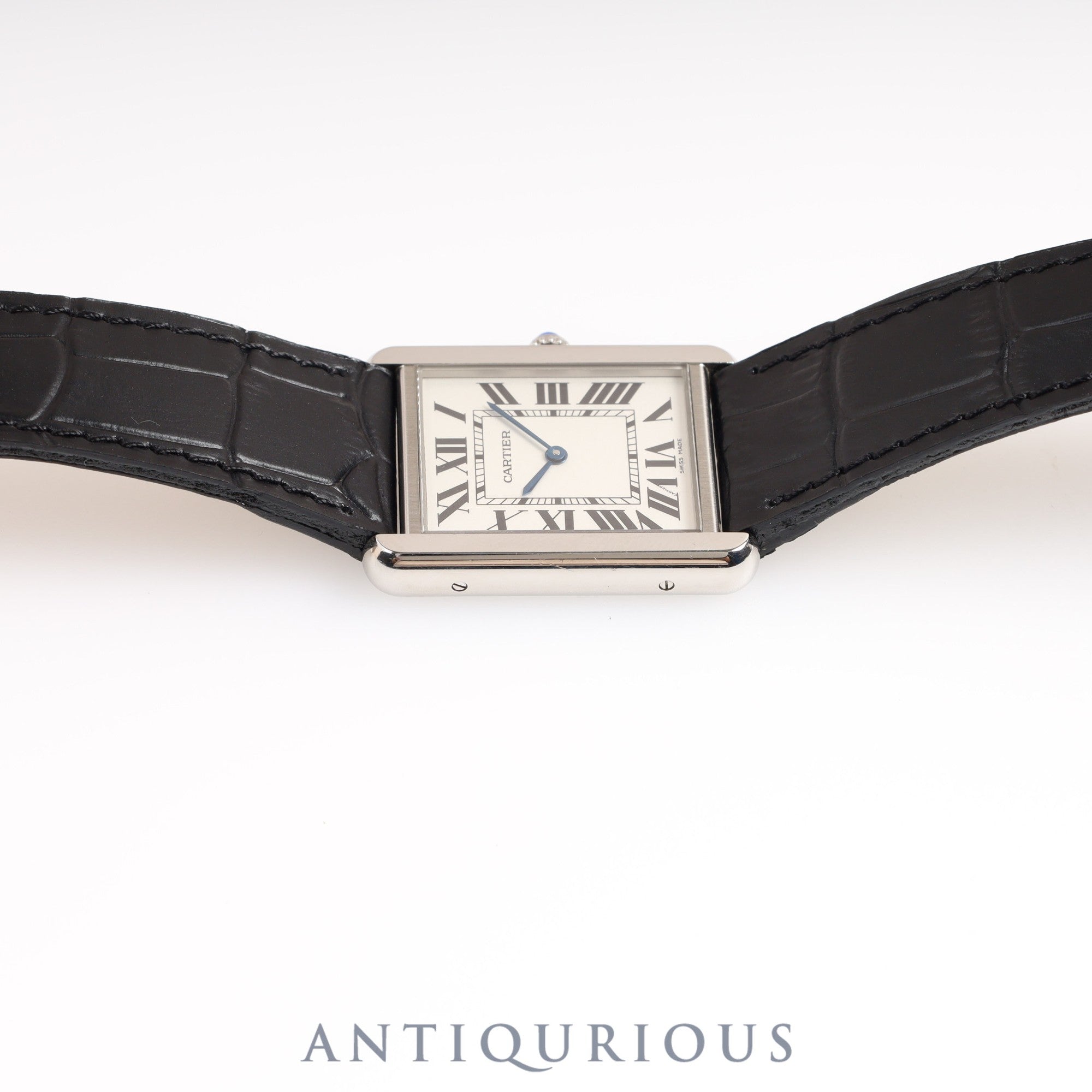 カルティエ タンクソロ LM QZ シルバー文字盤