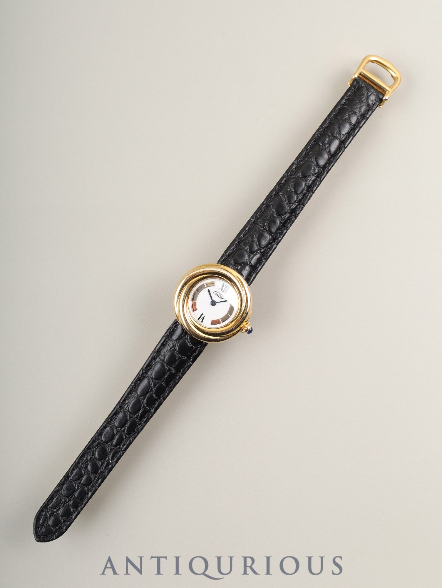 カルティエ マストトリニティ W1010744 / 2735 クォーツ Cal.- SV925 革 純正Dバックル(GP)サイドトリニティ文字盤 オーバーホール済み