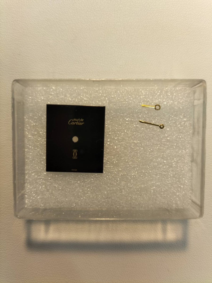 カルティエ マストタンク LM 手巻き Cal.78-1 SV925 革 純正尾錠(GP) オニキス文字盤 オーバーホール済み 新品仕上げ済み