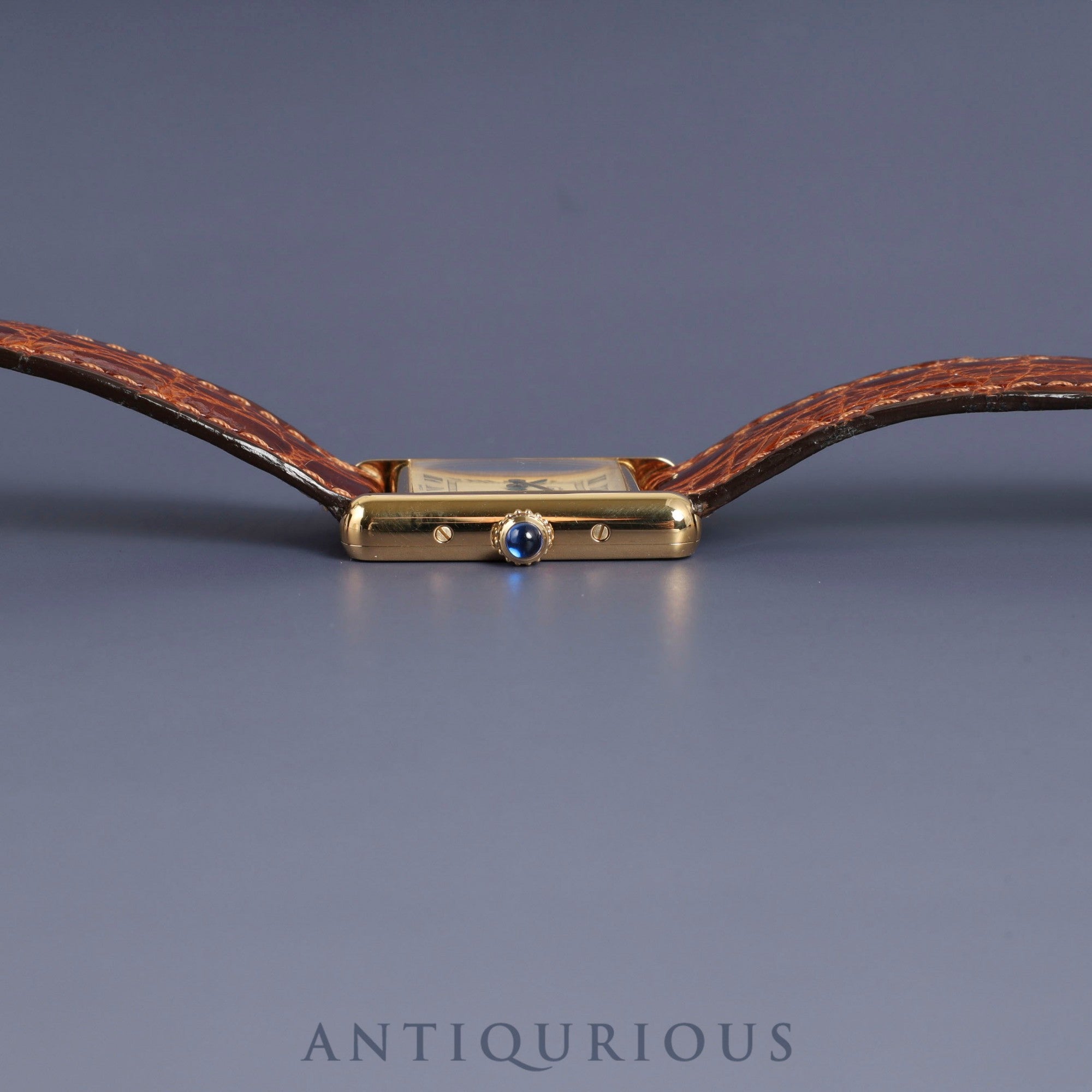 カルティエ マストタンク SM 1613 クォーツ Cal.057.08 SV925 純正革ベルト 純正尾錠(GP)アイボリーローマン文字盤 箱 保証書(ブランク)オーバーホール済み