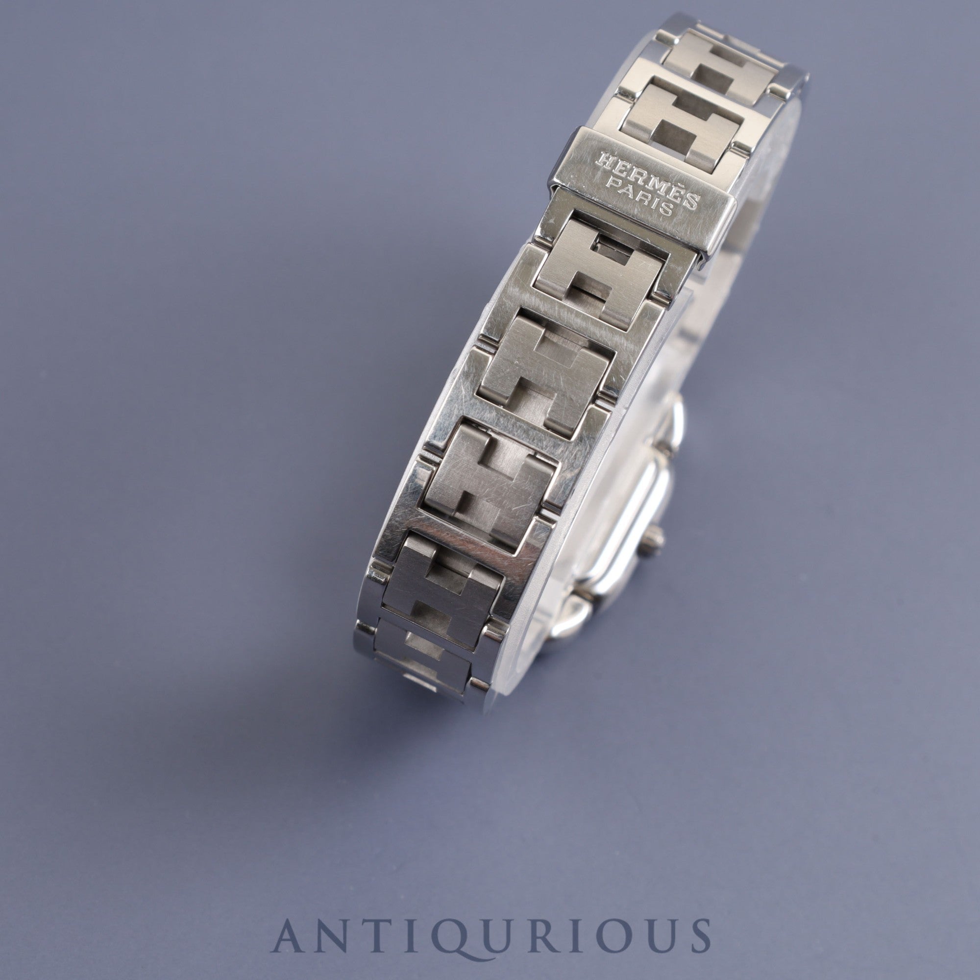 Hermes Rally RA1.210 Quartz Cal.976.001 SS White Dial Warranty (2002) Box Overhauled