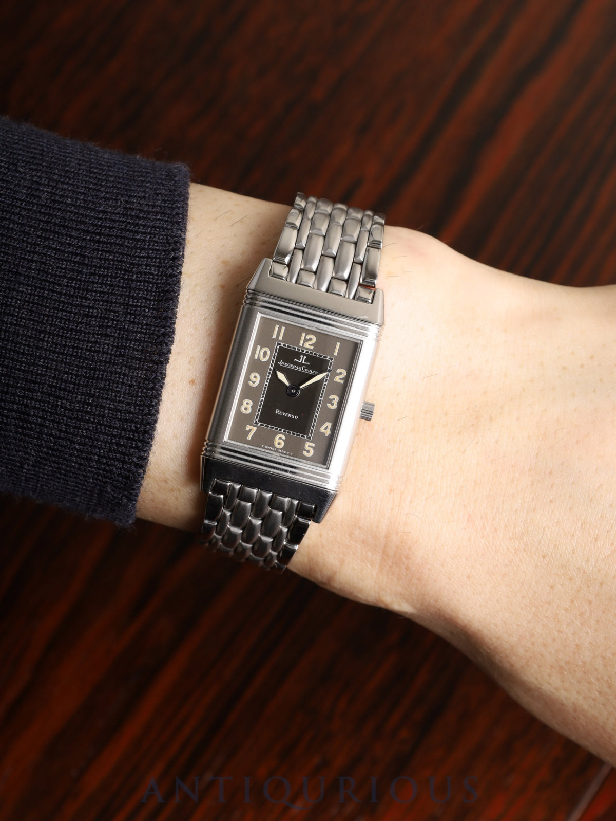 Jaeger-LeCoultre Reverso Classic Shadow 251.8.86 Manual winding Cal.846-1 SS SS Grey Arabic dial (T SWISS MADE T marking) 23x38mm Early to late 1990s Overhauled