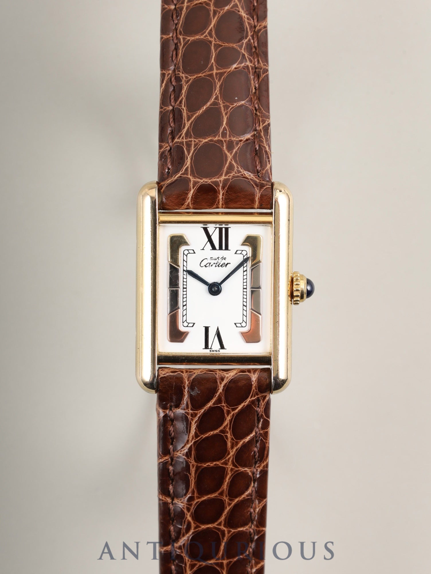 カルティエ マストタンク SM W1006354 / 1613 クォーツ Cal.057 SV925 革 純正Dバックル(GP) サイドトリニティ文字盤(SWISS表記 )1996年頃~1998年頃 オーバーホール済み