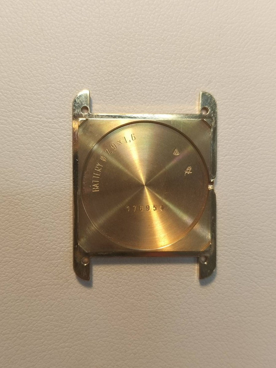 Cartier Must Tank LM W1002753 / 1615 Quartz Caliber 90 SV925 Leather Strap with Genuine GP Buckle, Ivory Roman Dial, Overhauled