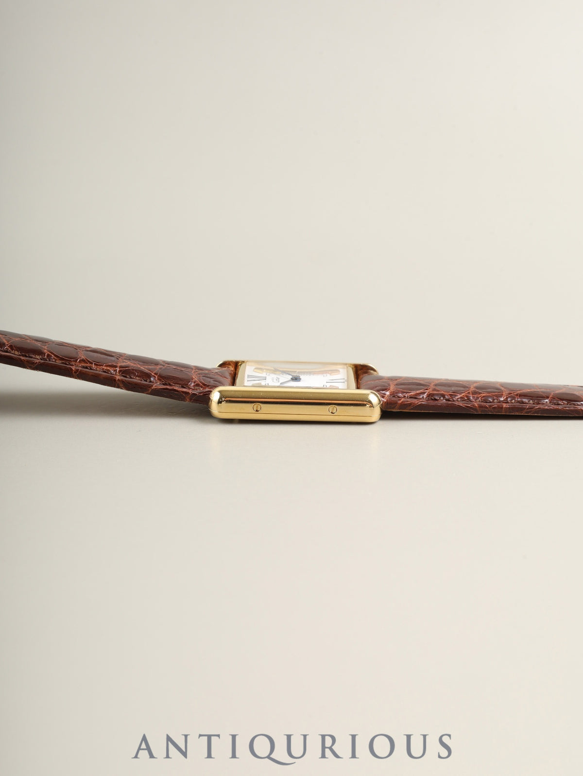 カルティエ マストタンク SM W1006354/1613 クォーツ Cal.- SV925 革 純正Dバックル(GP)サイドトリニティ文字盤(SWISS表記)箱 純正革ベルト(使用感あり)カルティエブティックにてコンプリートサービス済み
