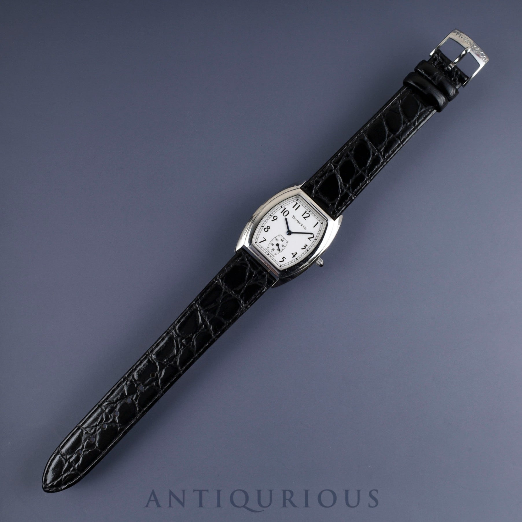 ティファニー クラシックトノー スモールセコンド 515.1018 クォーツ Cal.980.163 SS 革 純正尾錠(SS) ホワイトアラビア文字盤 オーバーホール済み